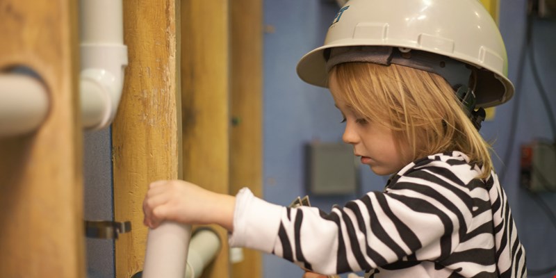 Child in museum