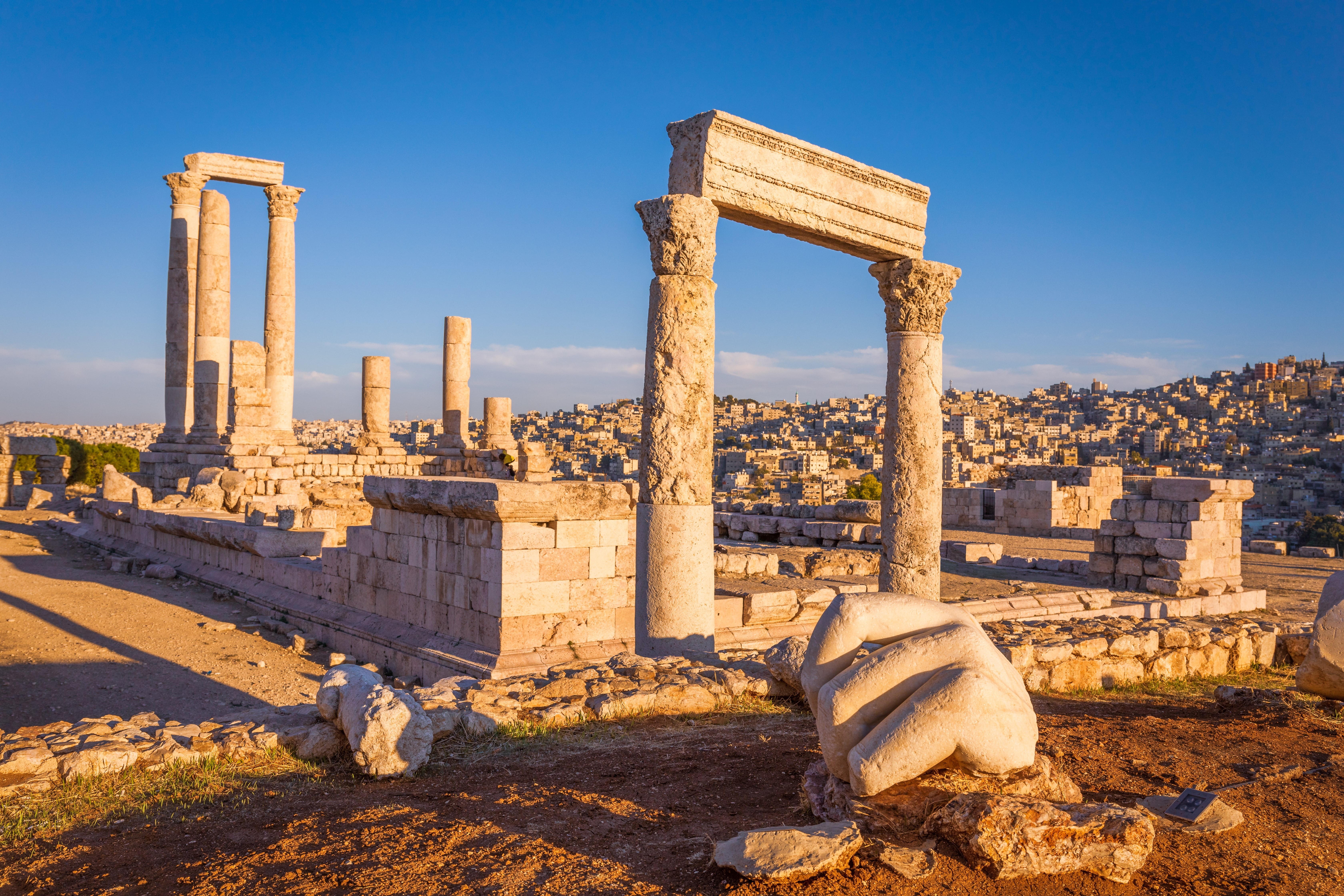 The Temple of Hercules and the hand, Amman Citadel, Jordan