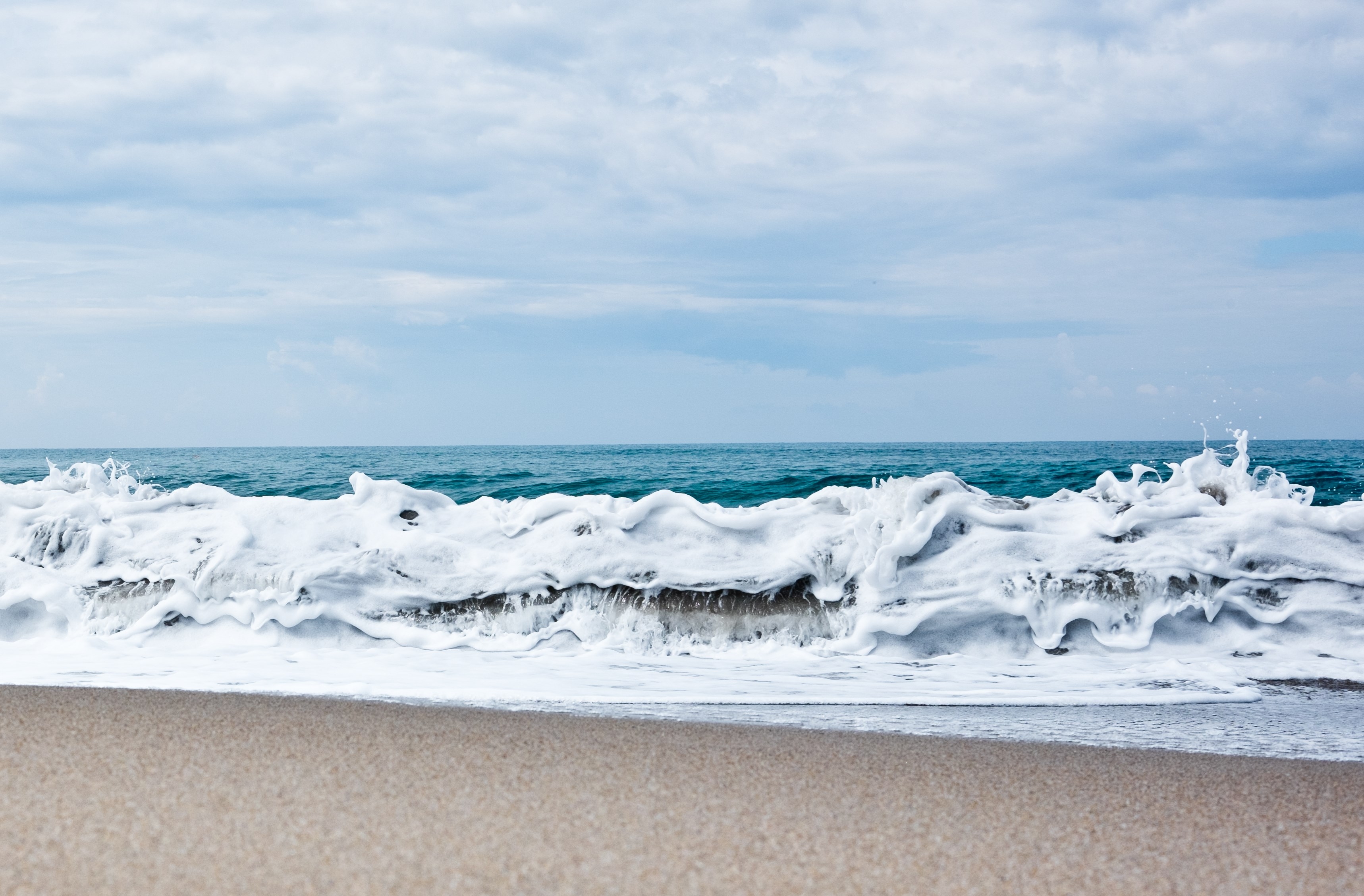Waves of Mediterranean Sea. Belek. Turkey