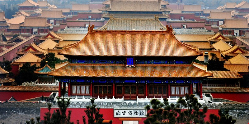 ancient royal palaces of the Forbidden City in Beijing,China