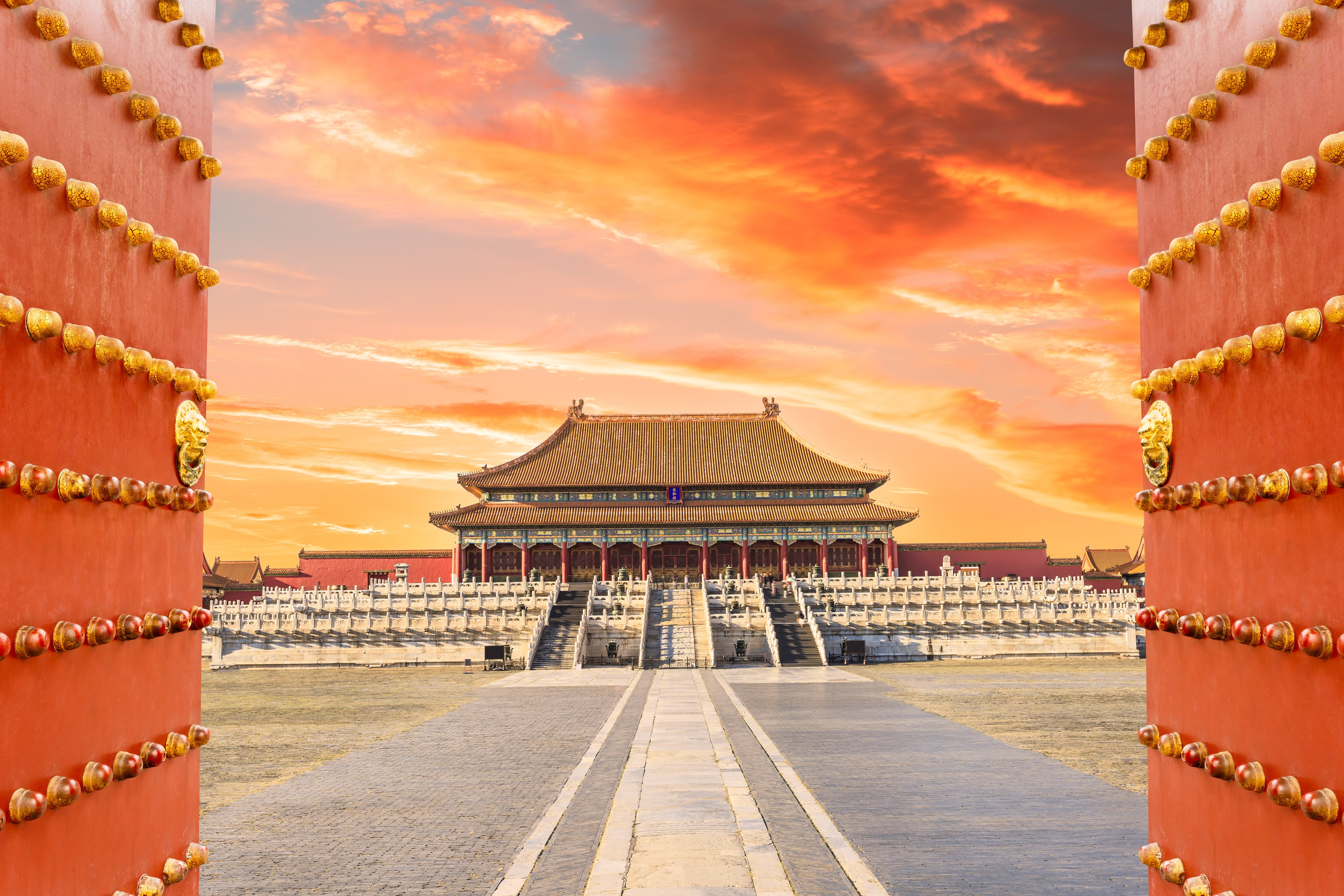 ancient royal palaces of the Forbidden City in Beijing, China
