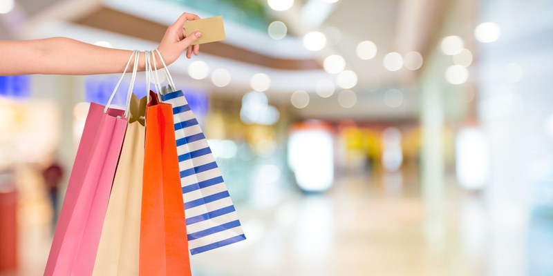 Person with shopping bags