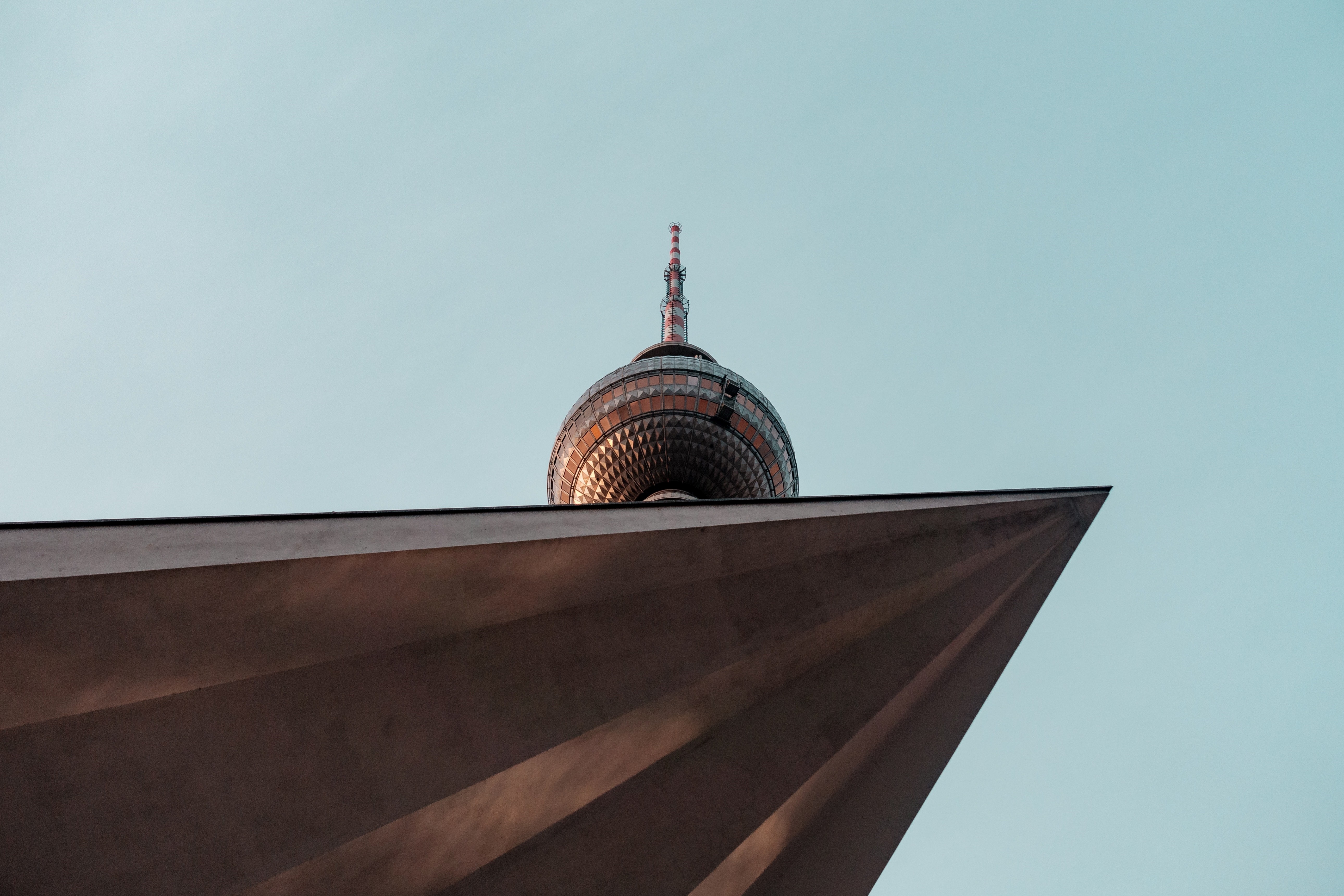 bottom-up view of the Berlin TV Tower