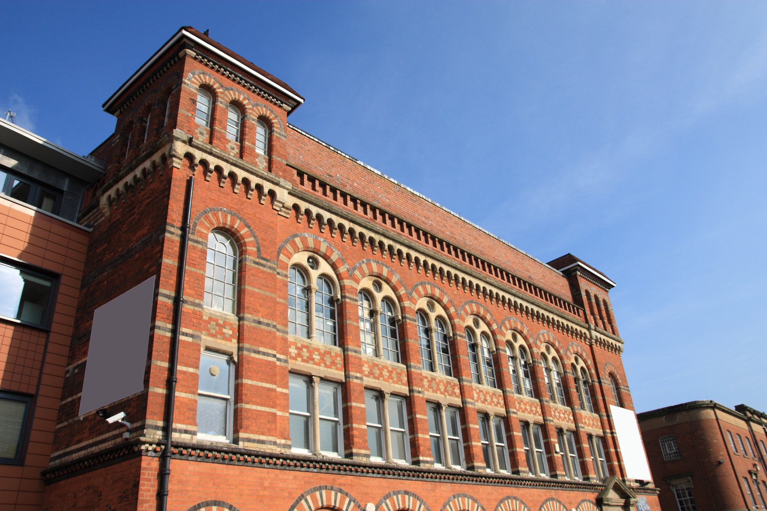 Birmingham Jewellery Quarter. Old brick factory building. West Midlands, England.