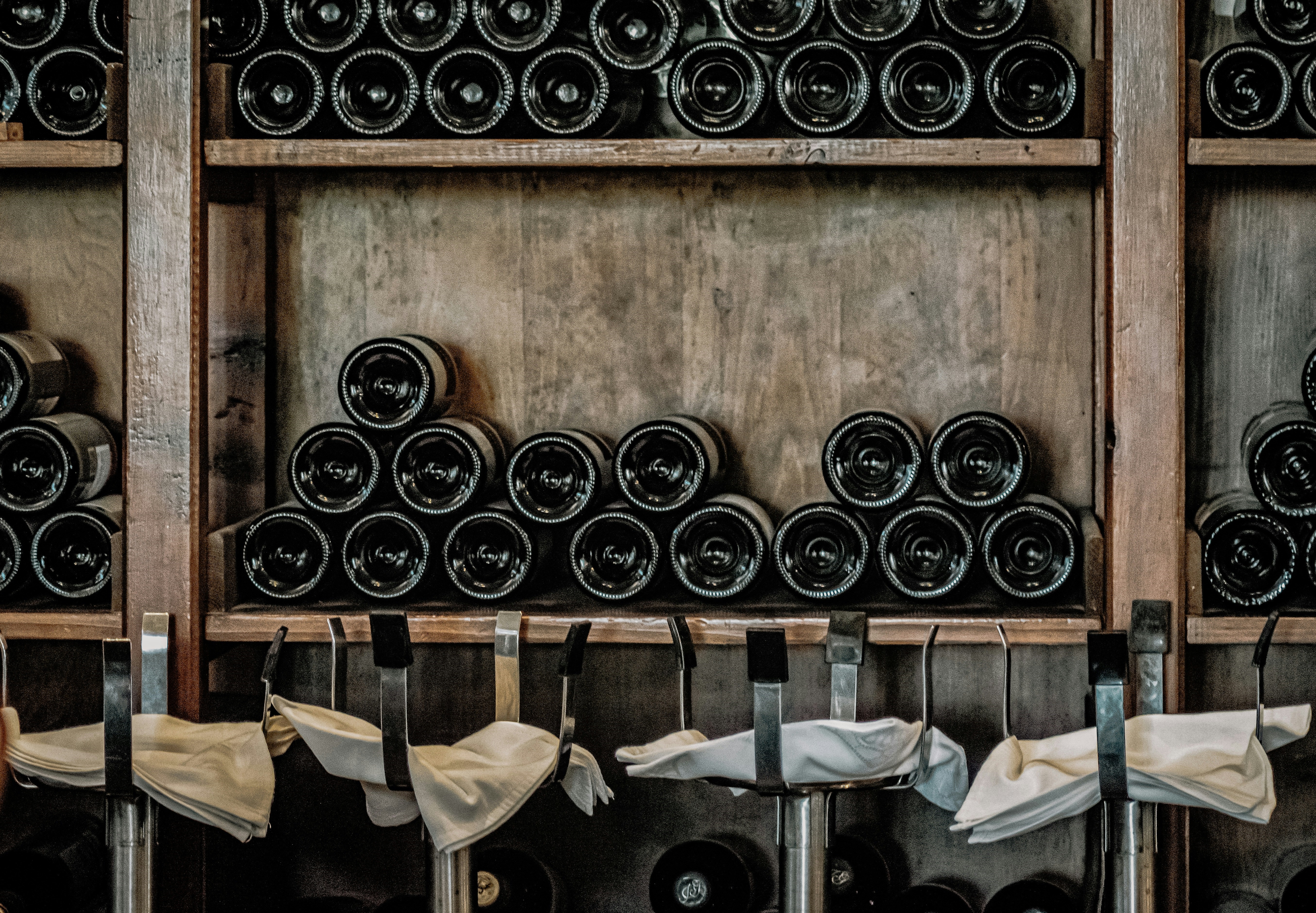 Vintage bottle shelf