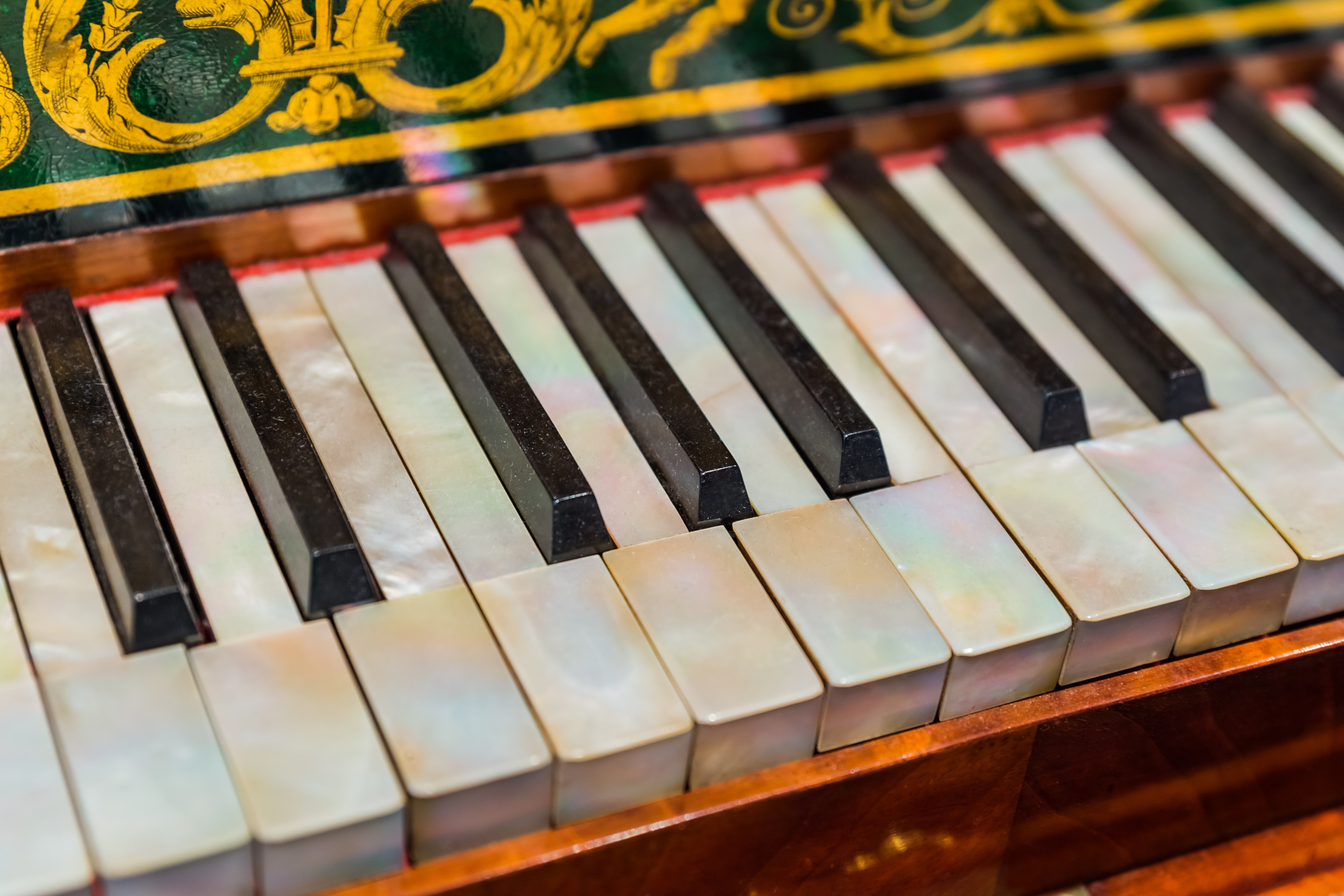 Vintage piano keyboard