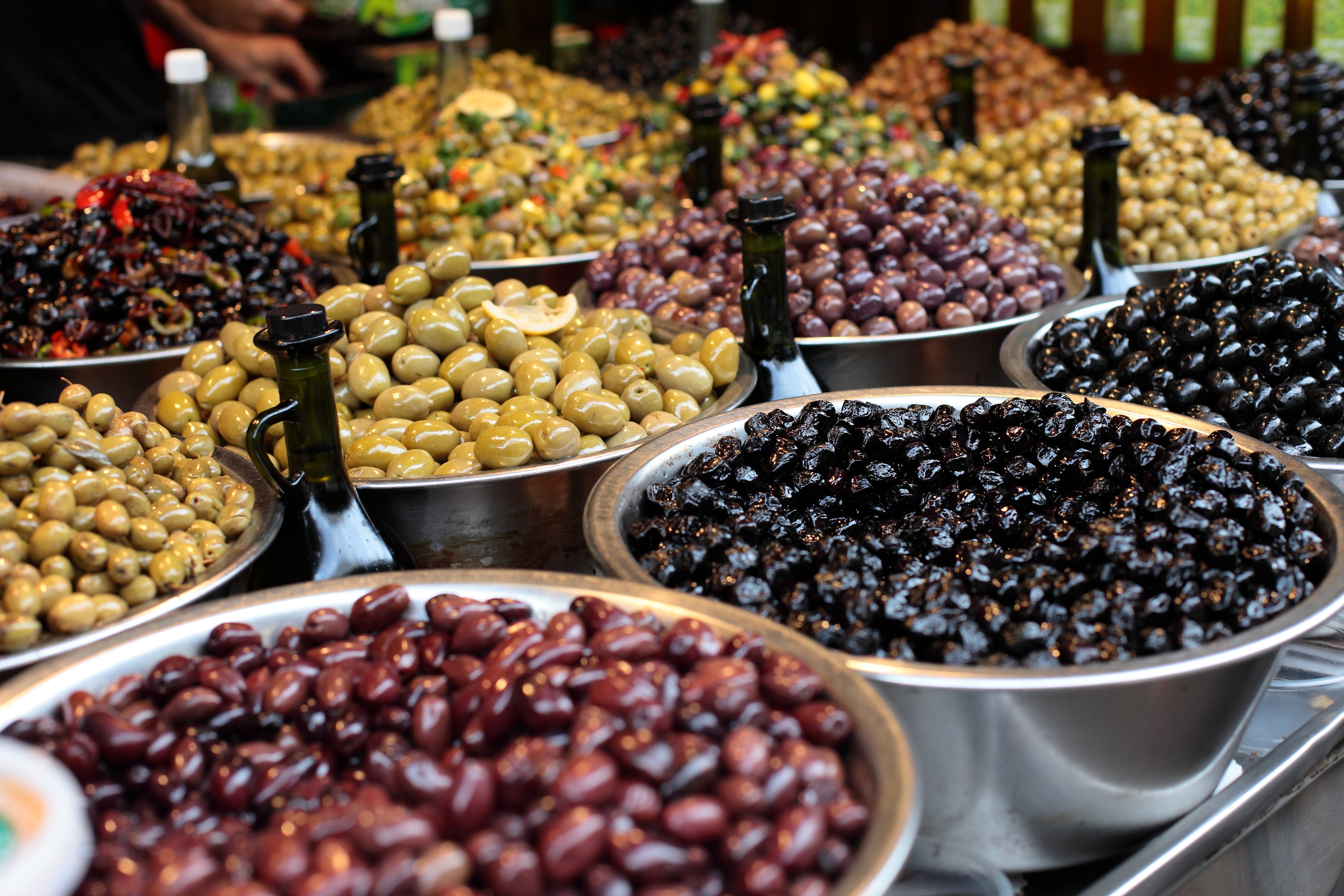 Olives at market