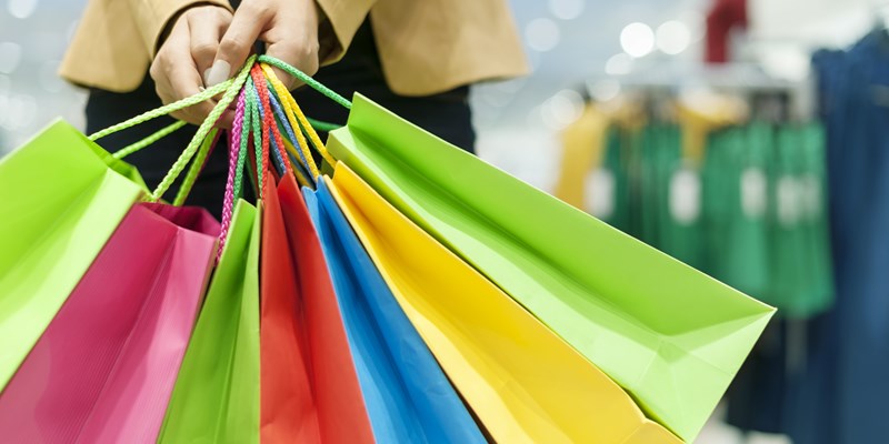 Woman with shopping bags