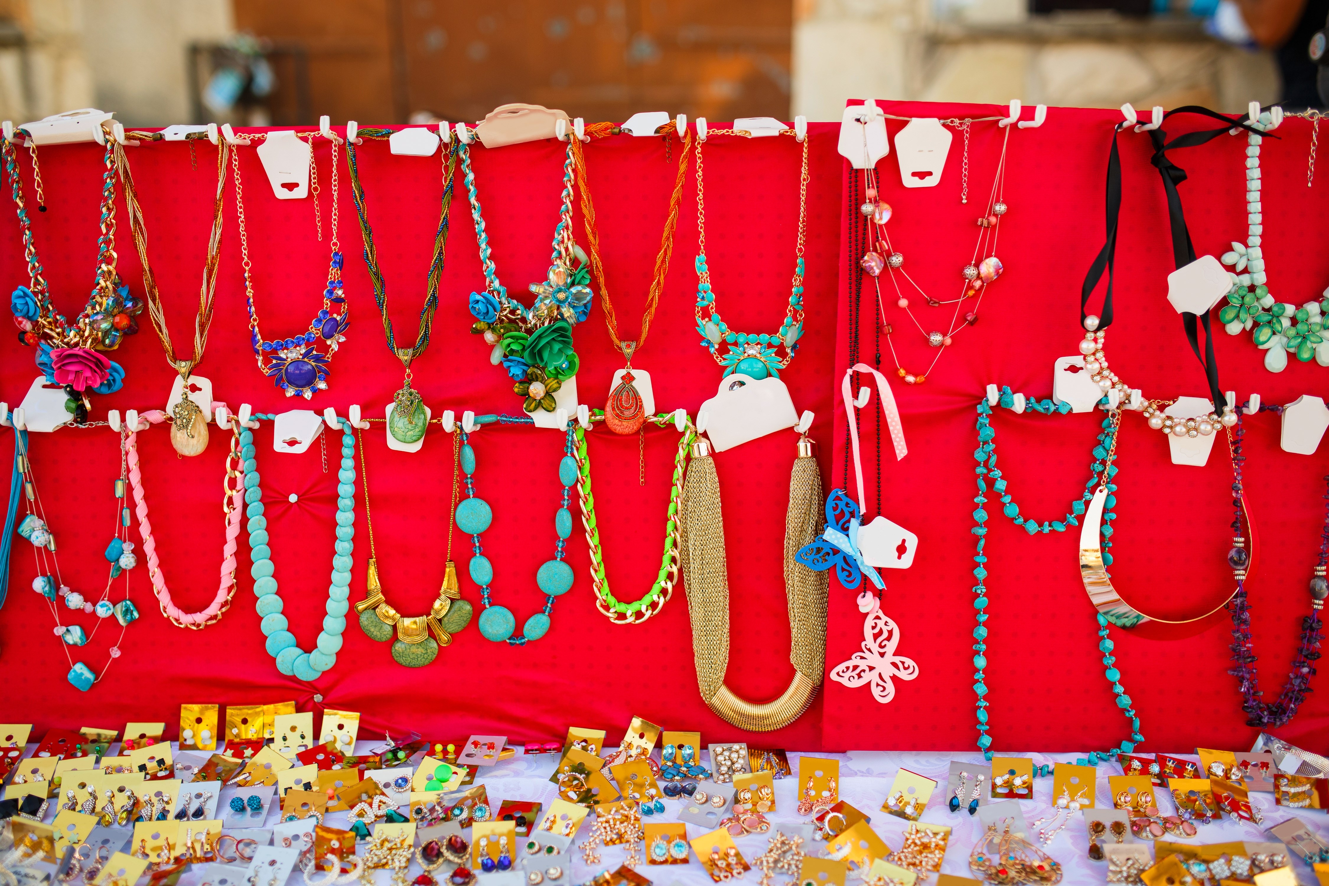 Jewelry at the street market
