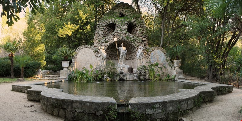 Fountain Neptune in Trsteno Arboretum, Dubrovnik, Croatia