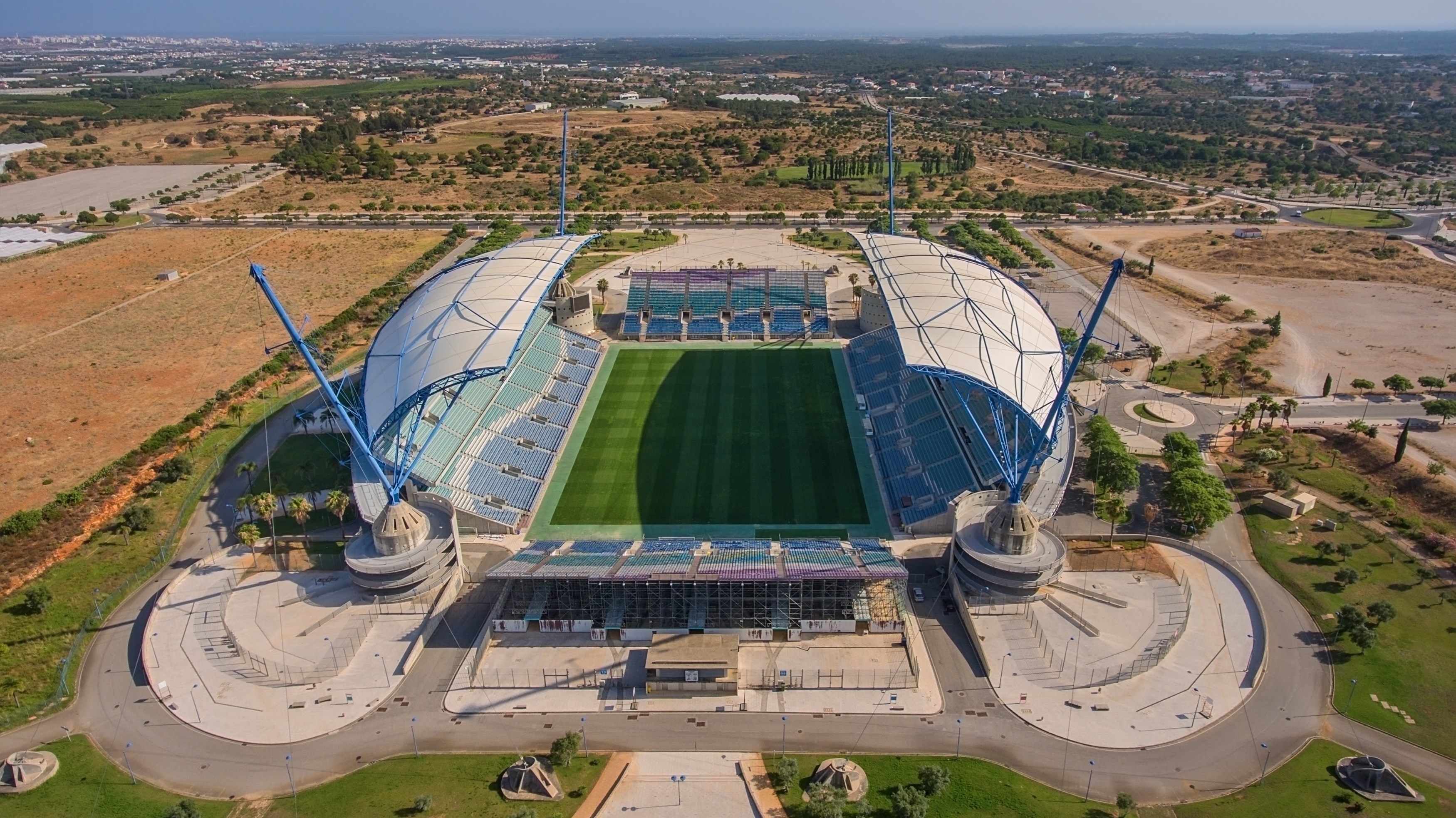 View from sky of Algarve stadium. Portugal. Aerial