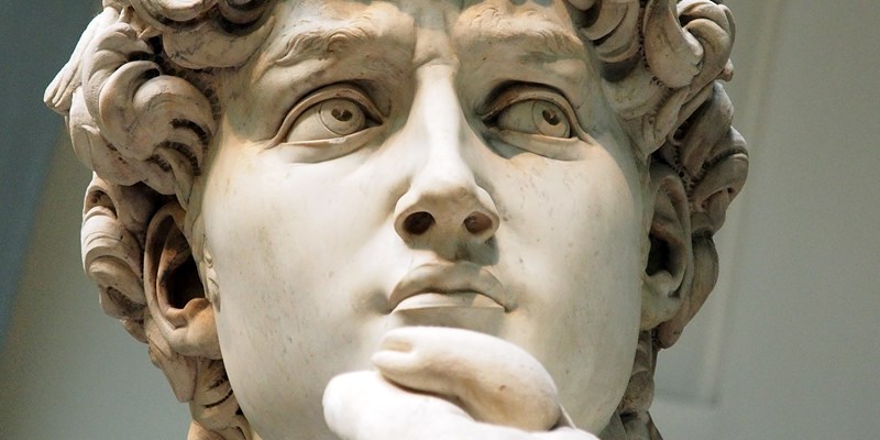 David Statue by Michelangelo, Florence, Italy in the Galleria dell'Accademia.