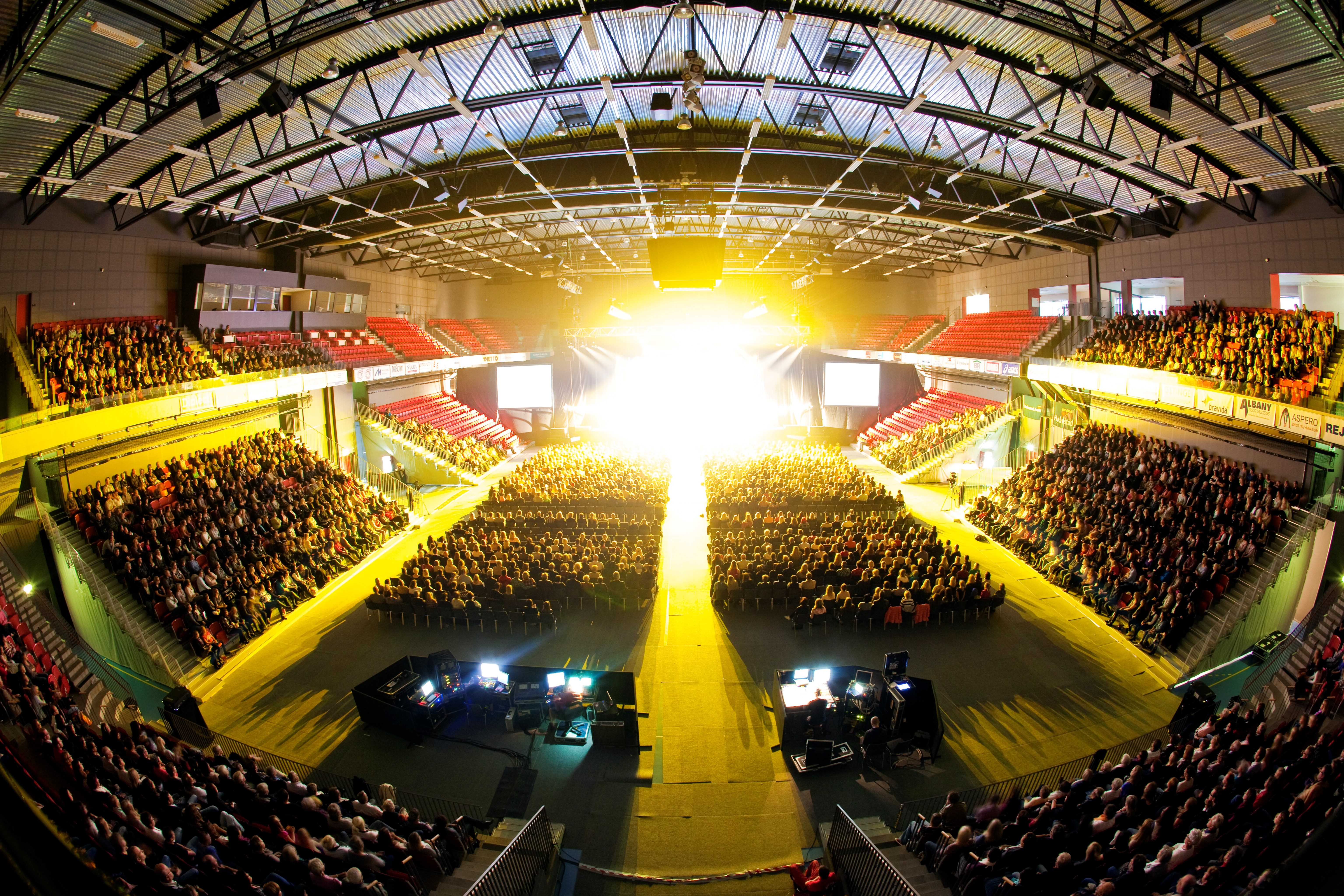 photo of a concert stage at Halmstad Arena