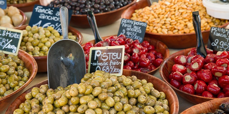Olives and peppers