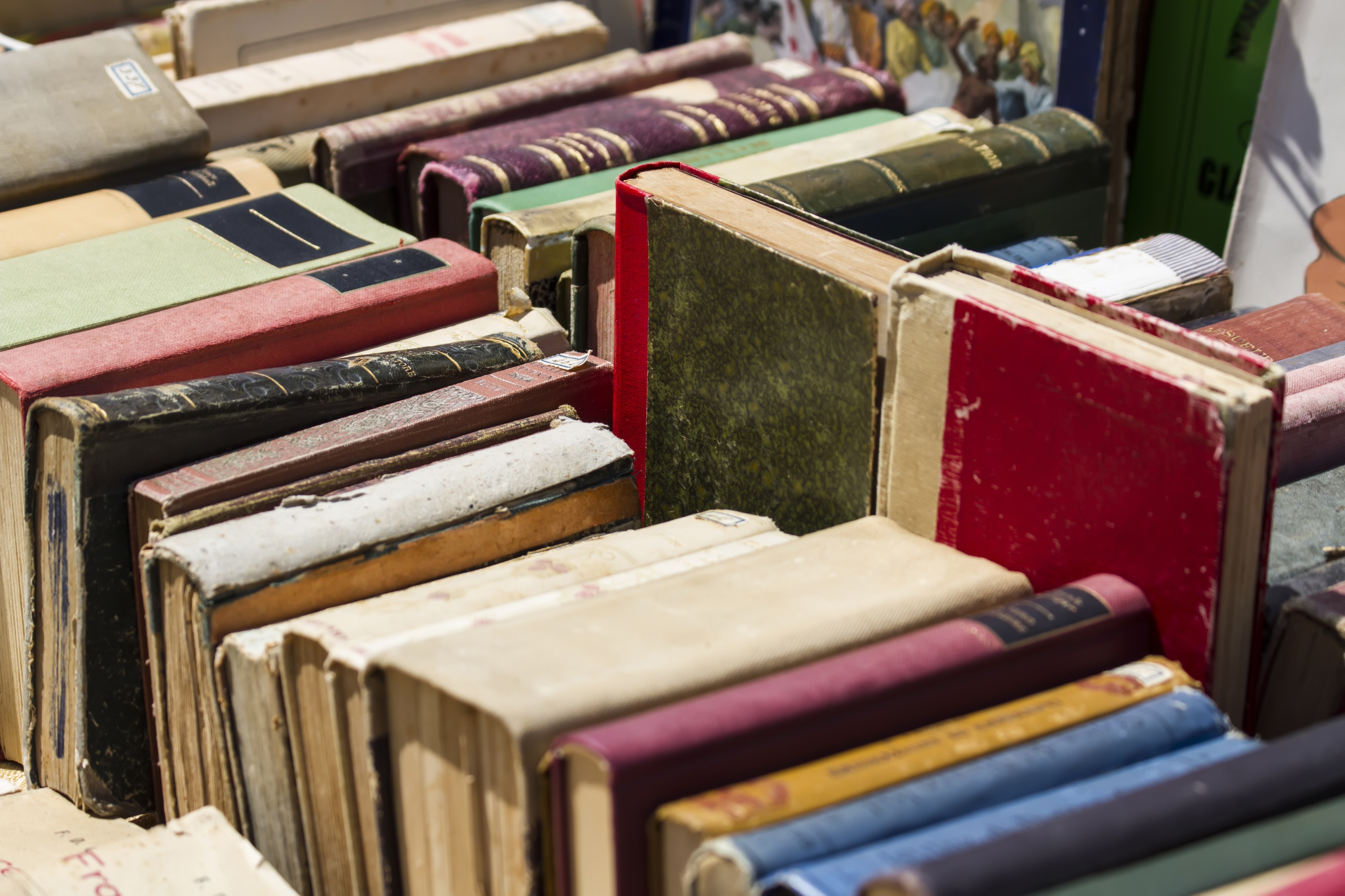 Old books in book shop