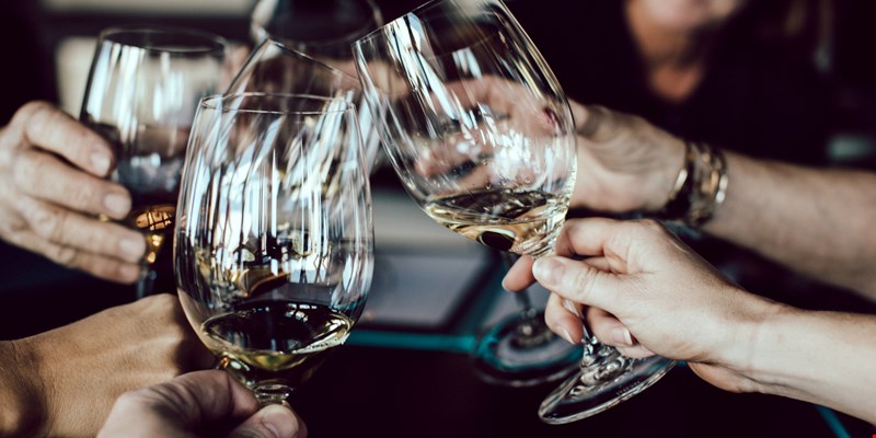 A group of people having wine