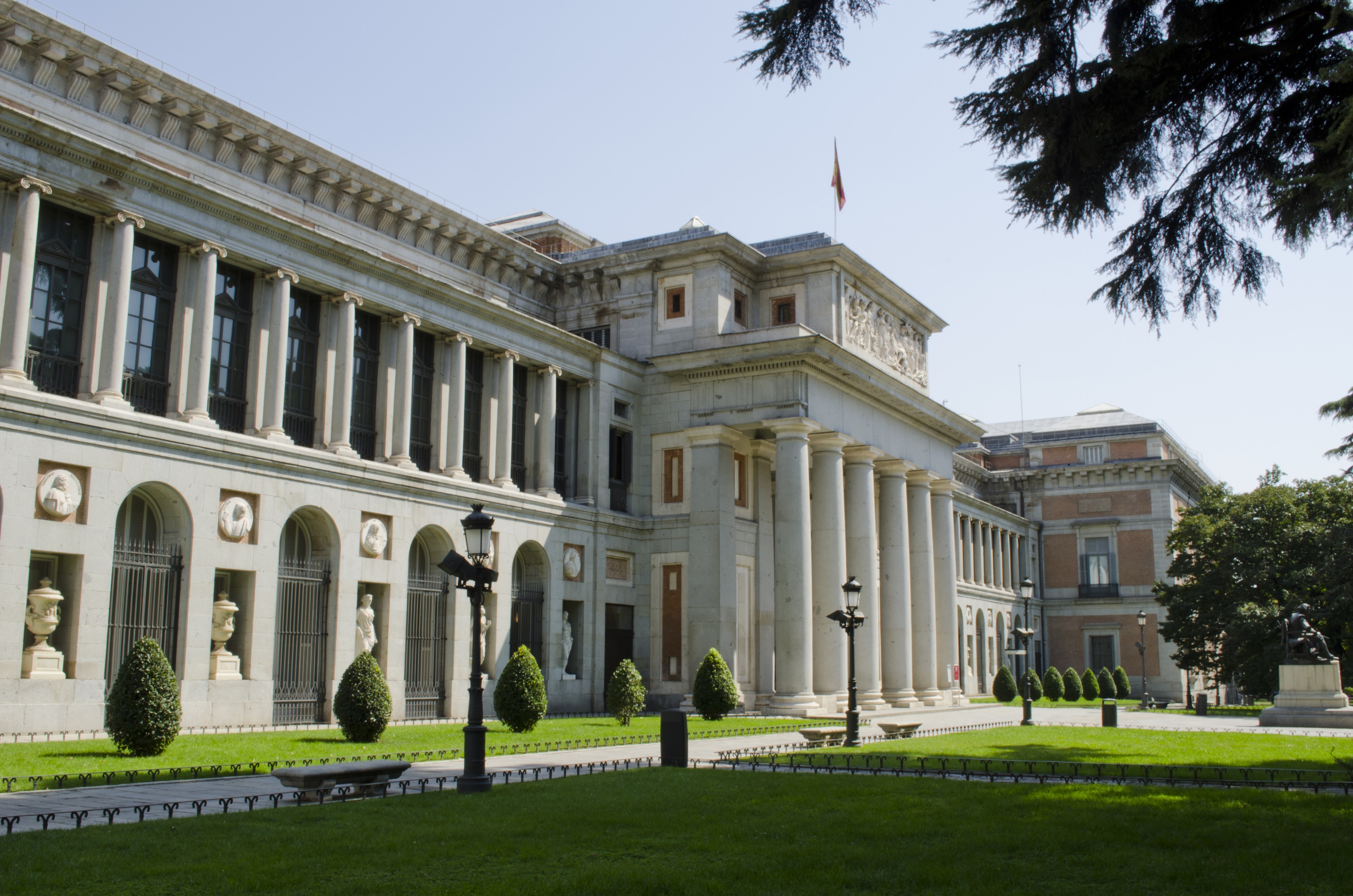 Exterior view of the Prado Museum. Madrid. Spain.