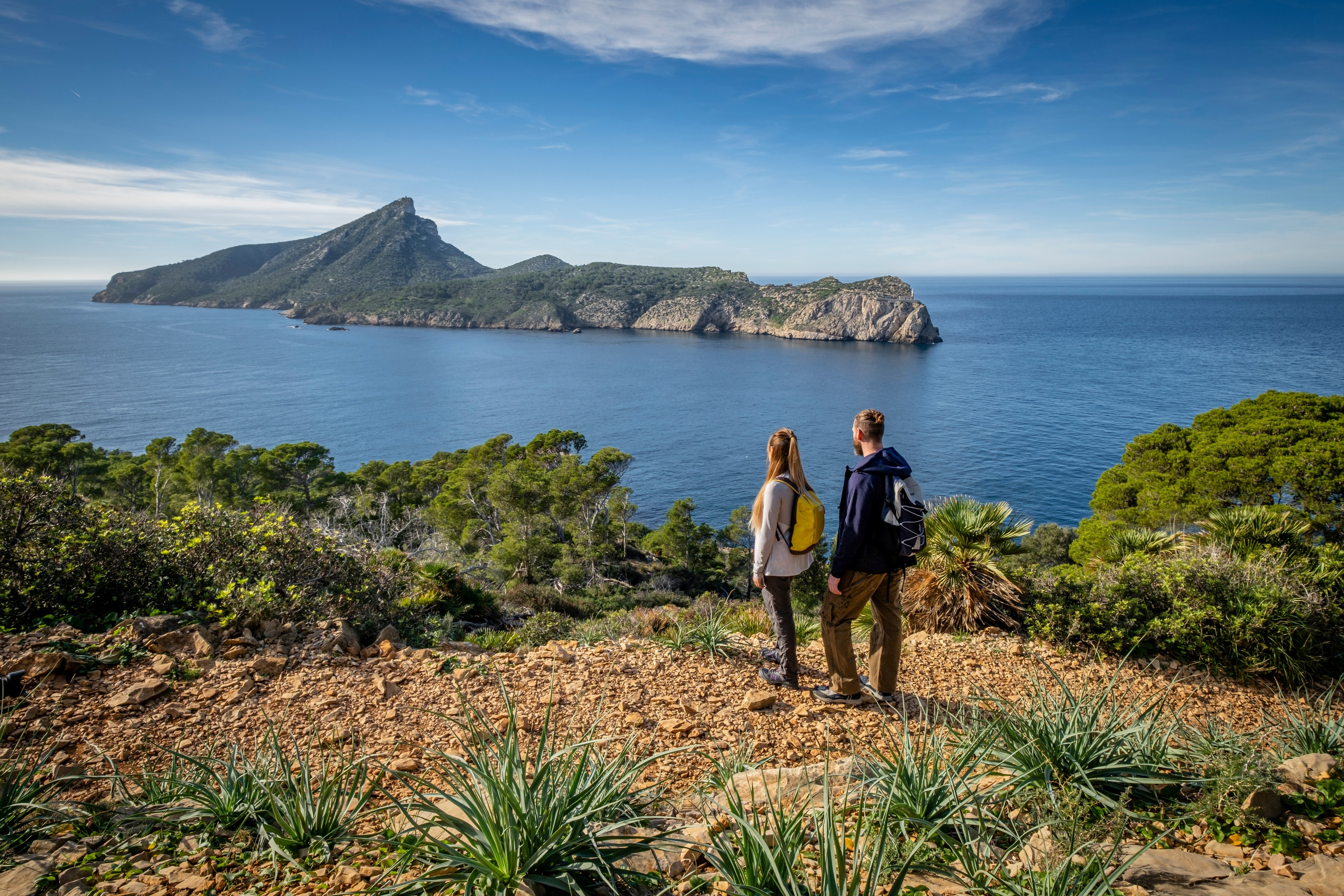 La Trapa trail and Dragonera islet, Andratx, Mallorca, Balearic Islands, Spain