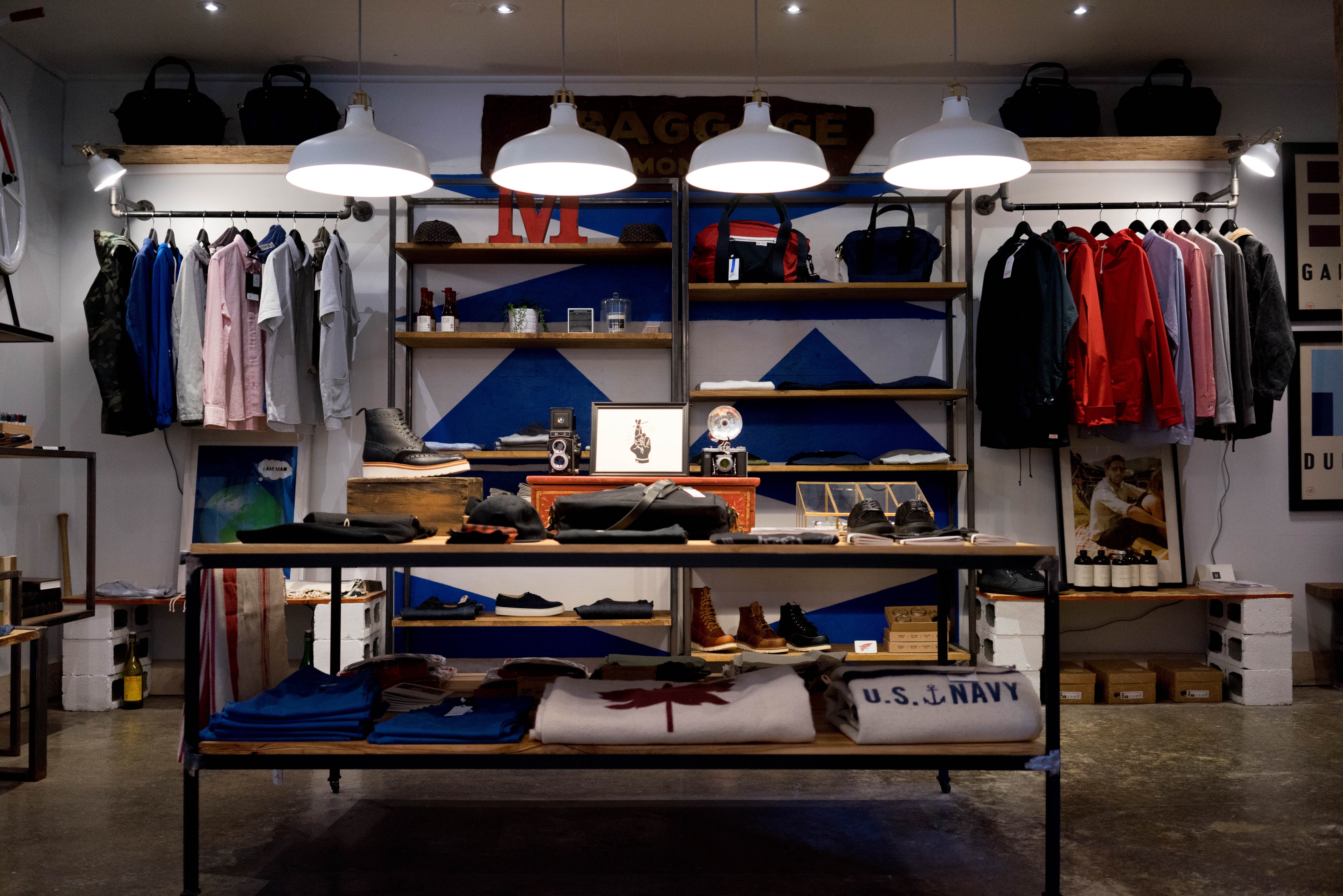 clothing shop at a mall in Malmö, Sweden
