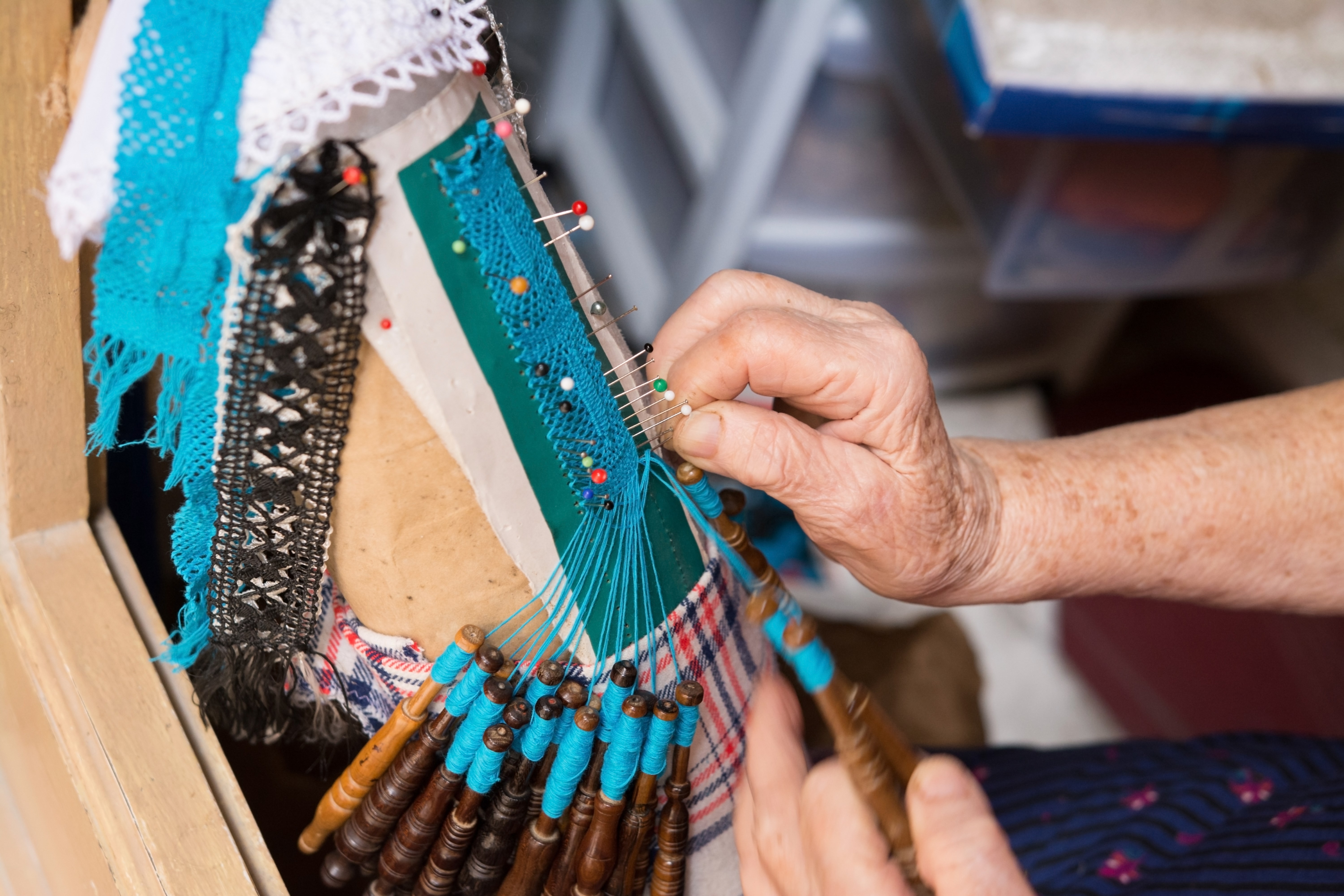 Woman doing Maltese craft