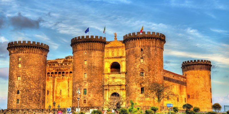 View of Castel Nuovo in Naples - Italy