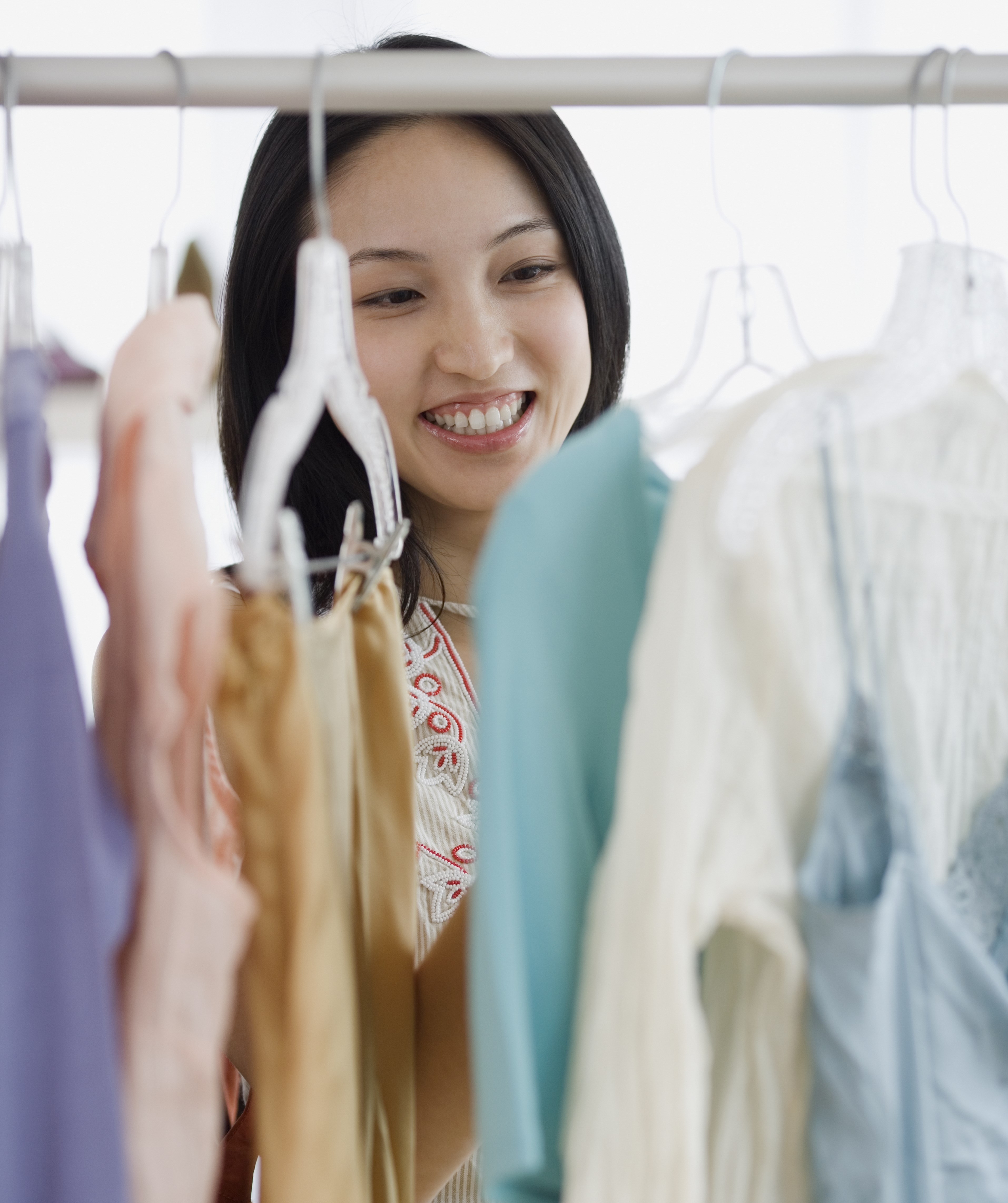 Woman choosing clothes