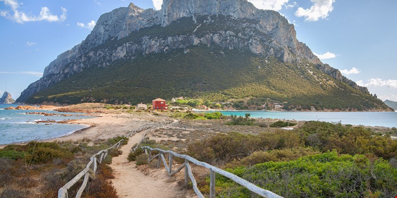 View from island of Tavolara, Italy.