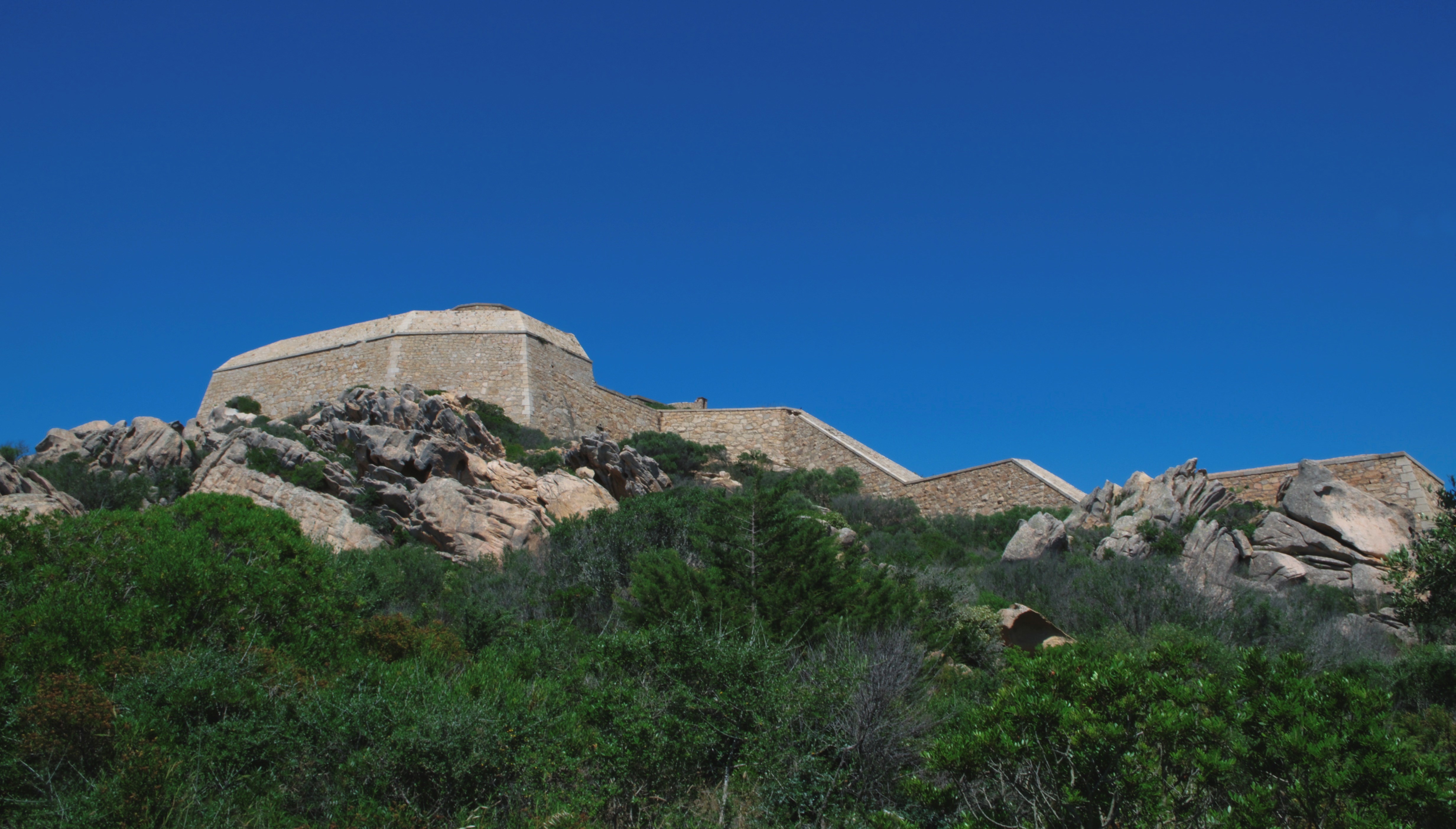 Monte Altura fortress ( Italian: Fortezza di Monte Altura ), Palau, Sardinia, Italy