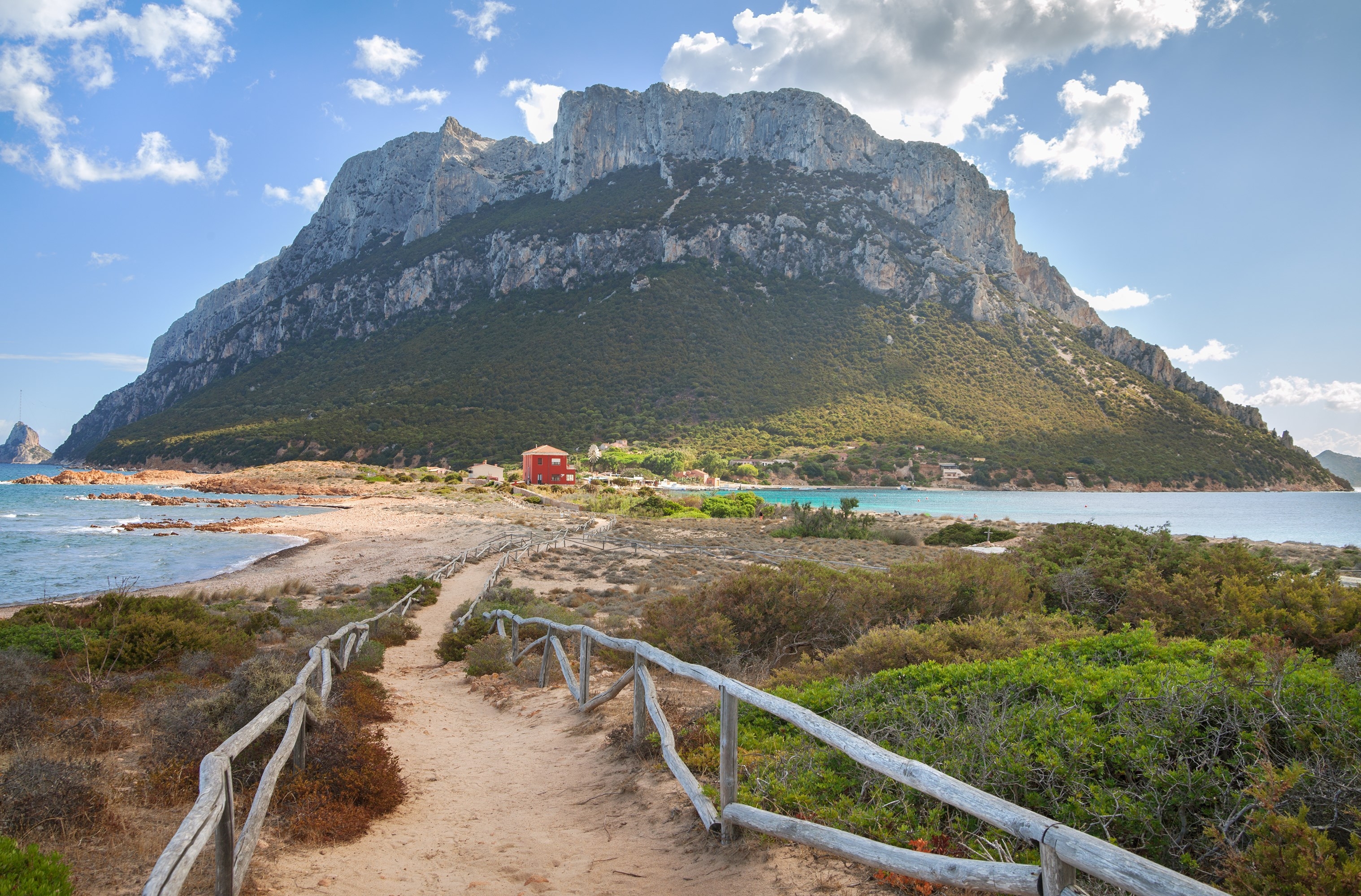 View from island of Tavolara, Italy.