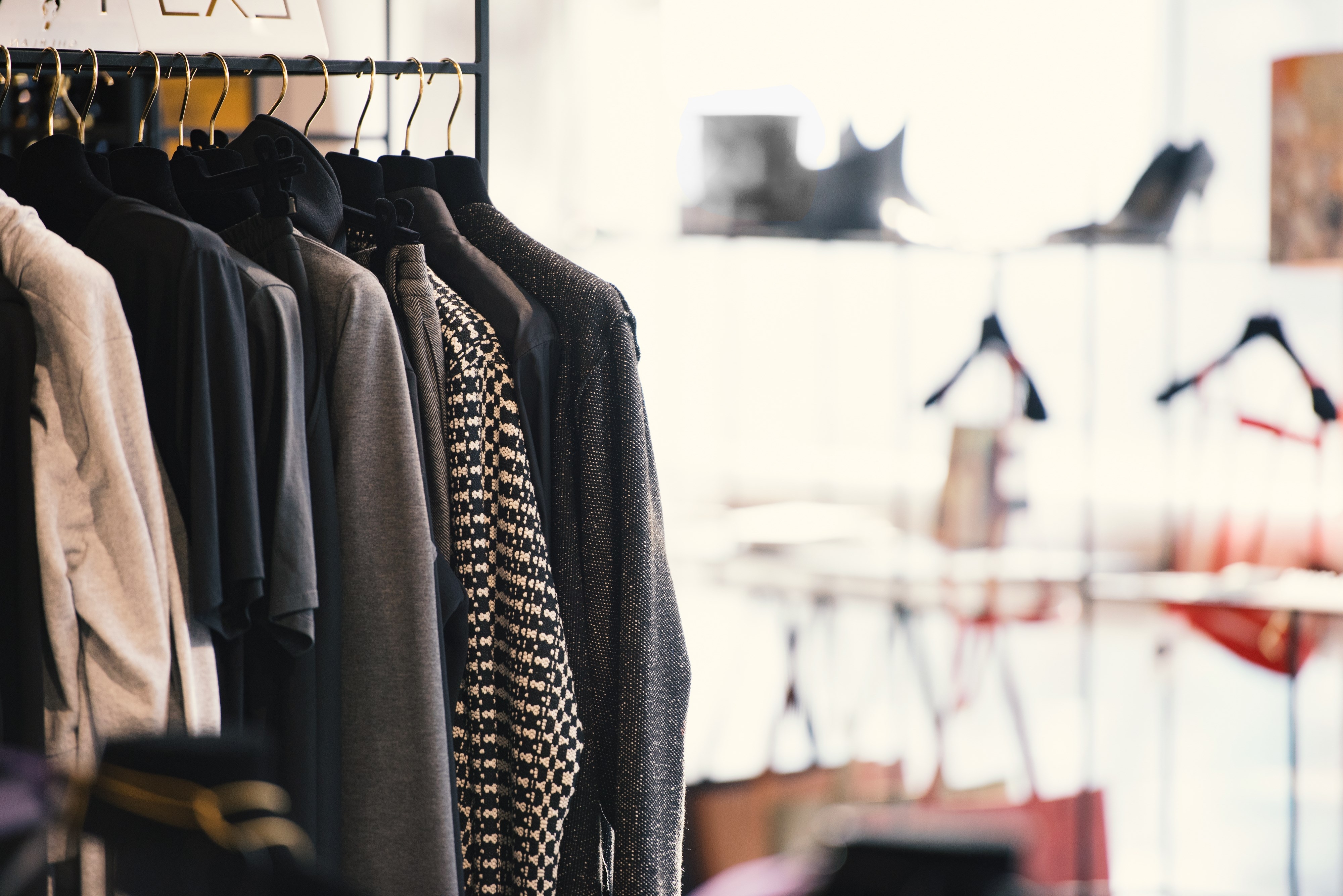 Details in a women clothing store.