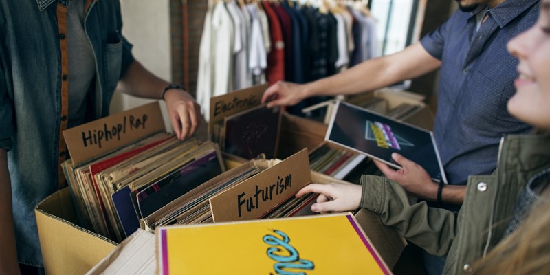Vinyl and streetwear shop