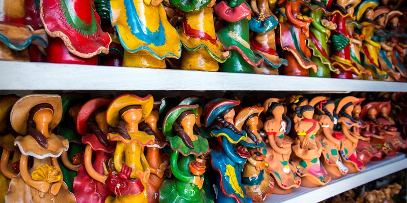 Traditional ceramic souvenirs in Dominican Republic