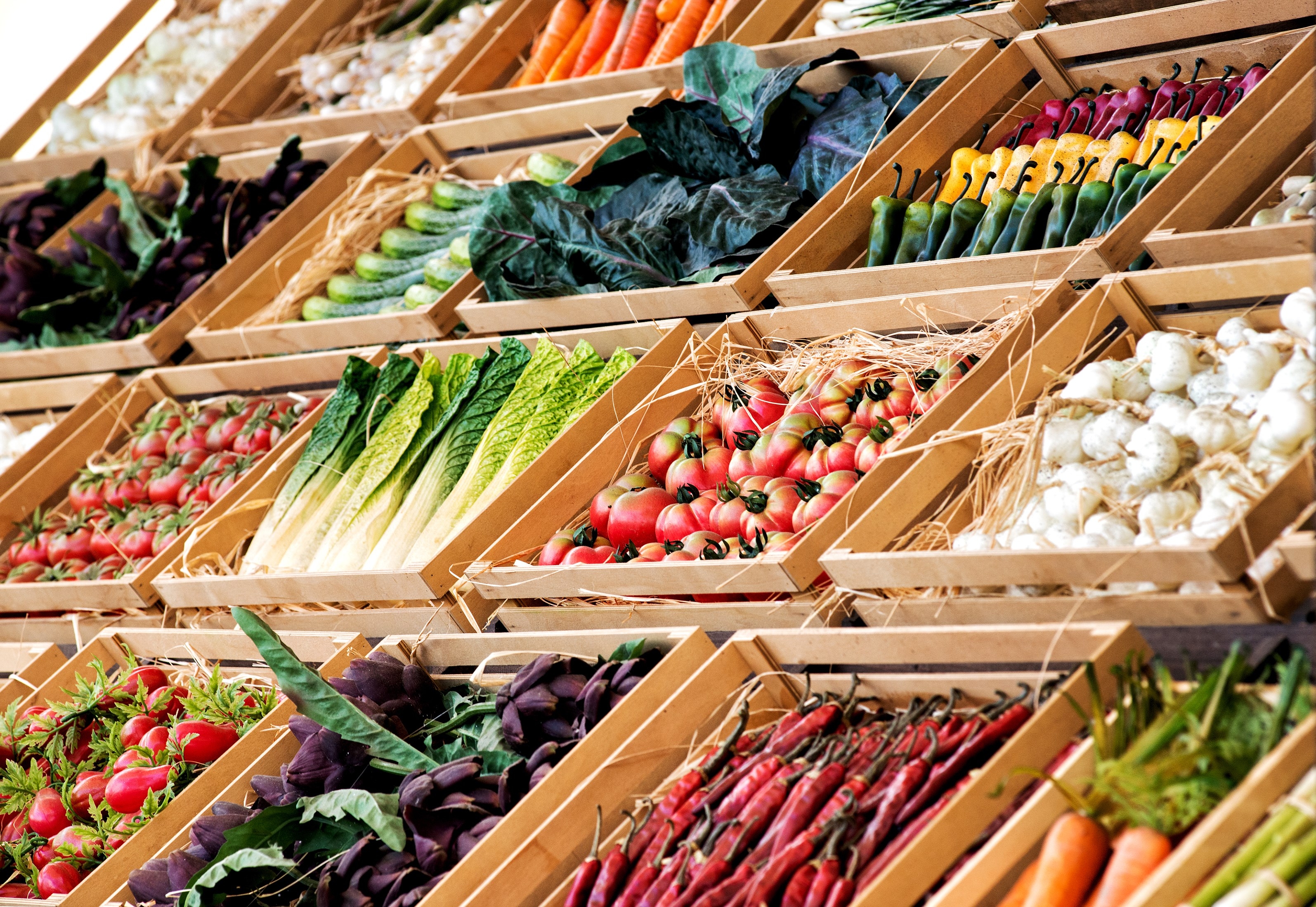fruit and vegetables at market
