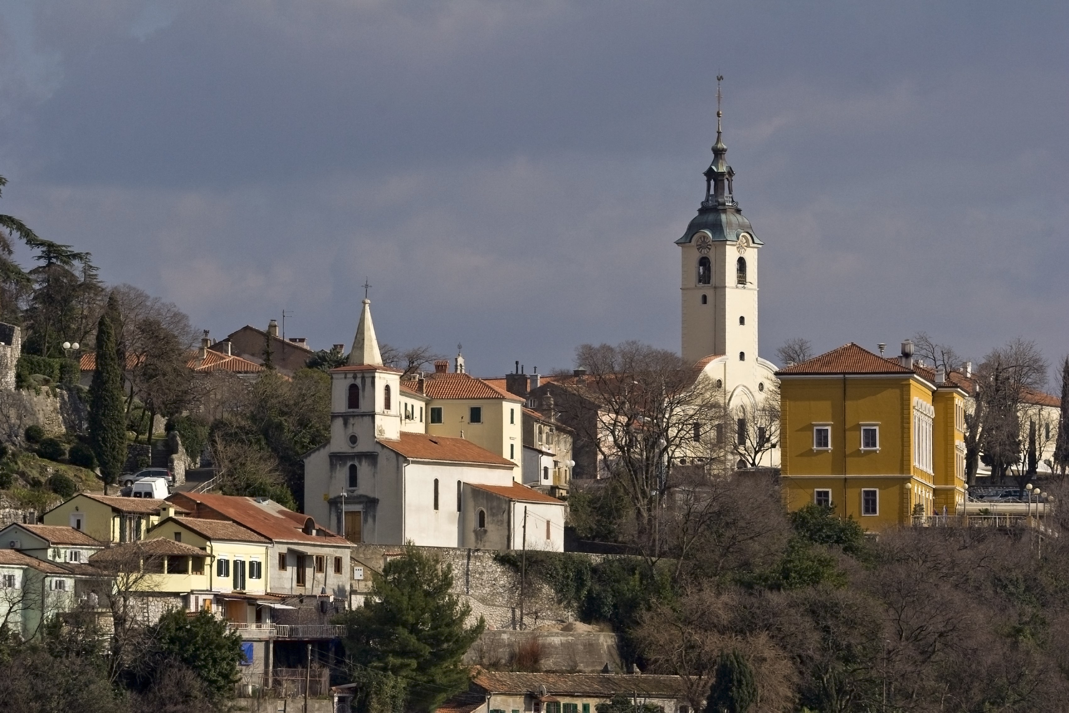 Church of Our Lady of Trsat and church of St George, town Rijeka, Croatia