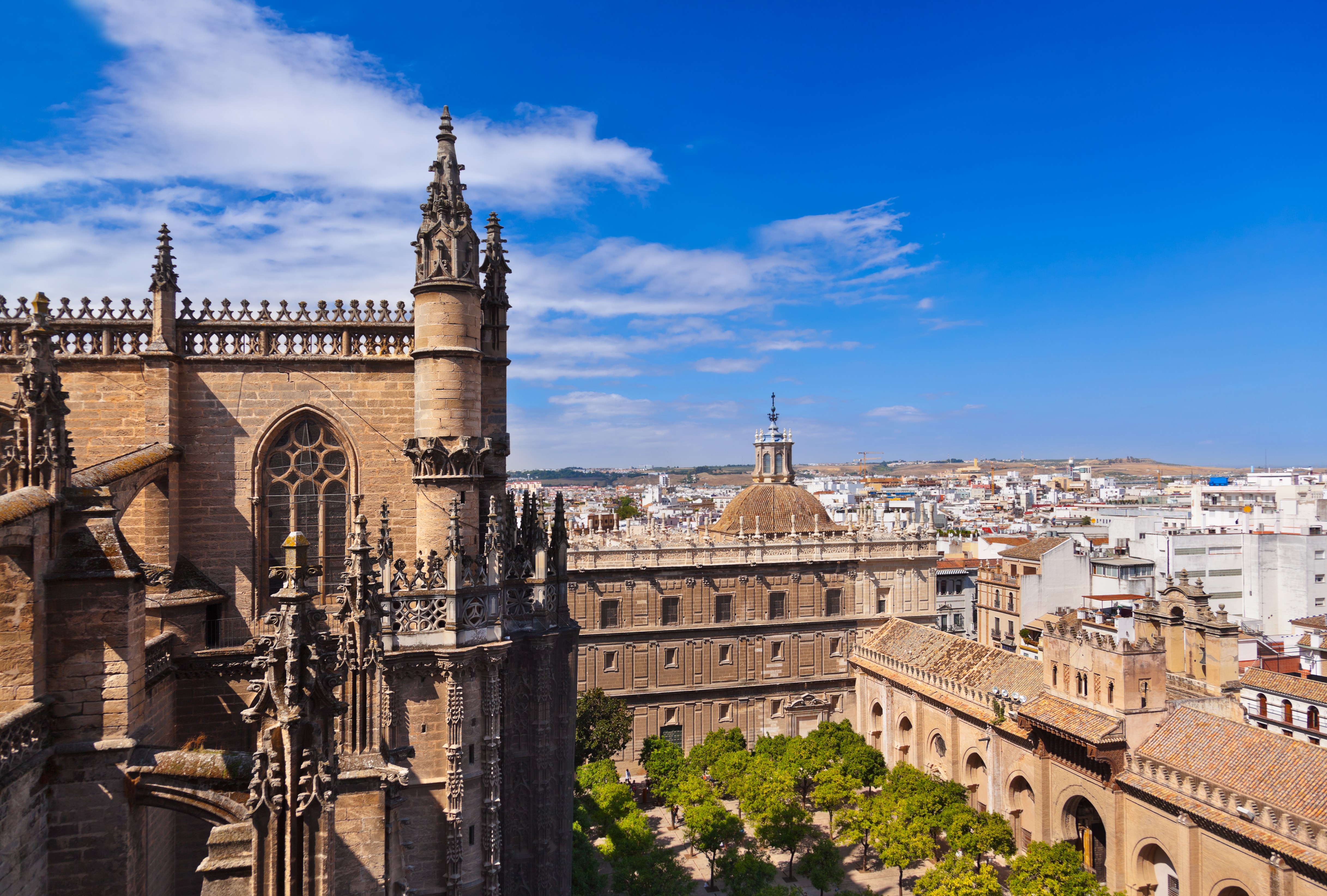 Cathedral La Giralda at Sevilla Spain - architecture background