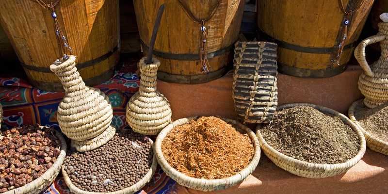 variety of spices and herbs