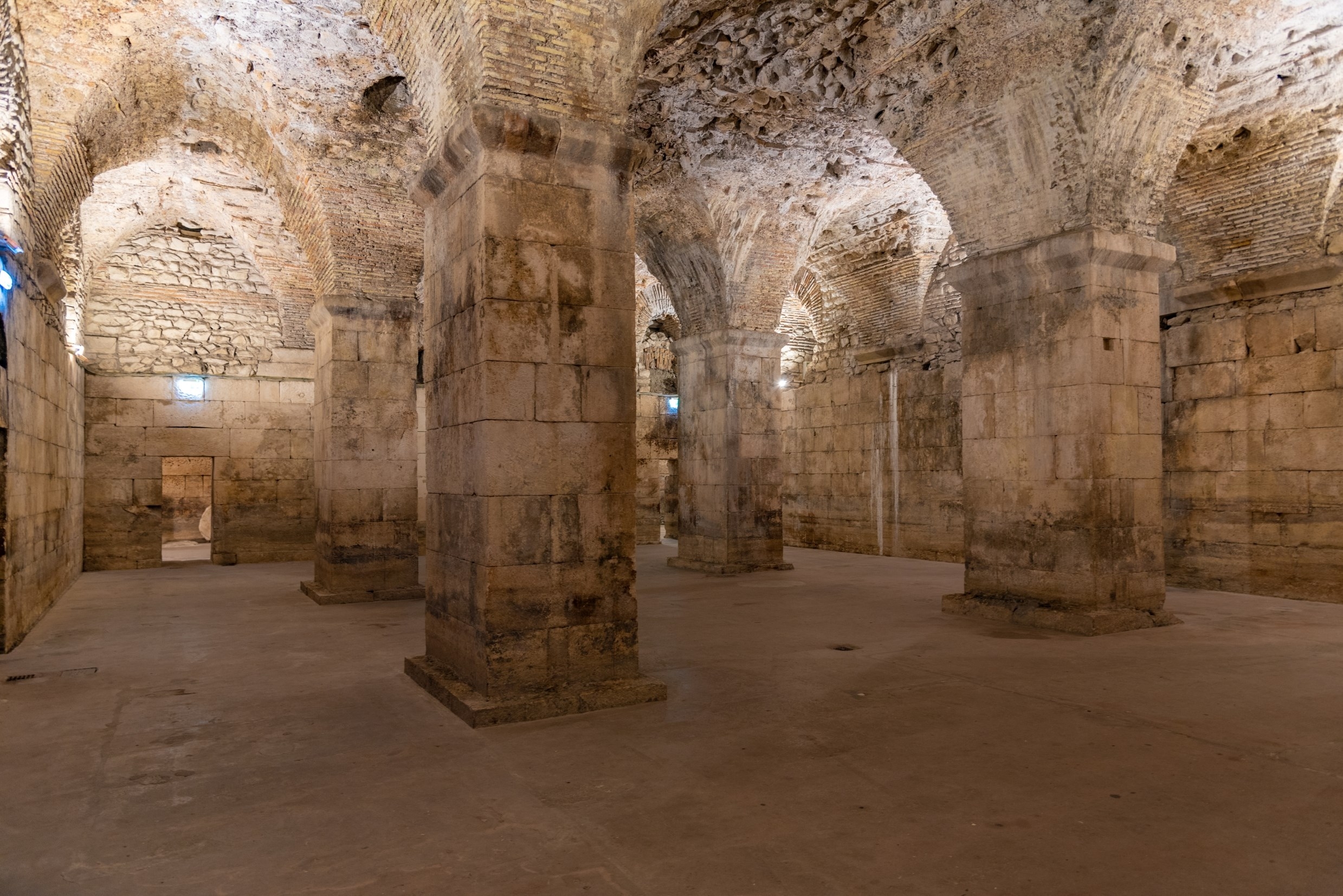 Stone vaults of Diocletian's Palace in Croatian city Split