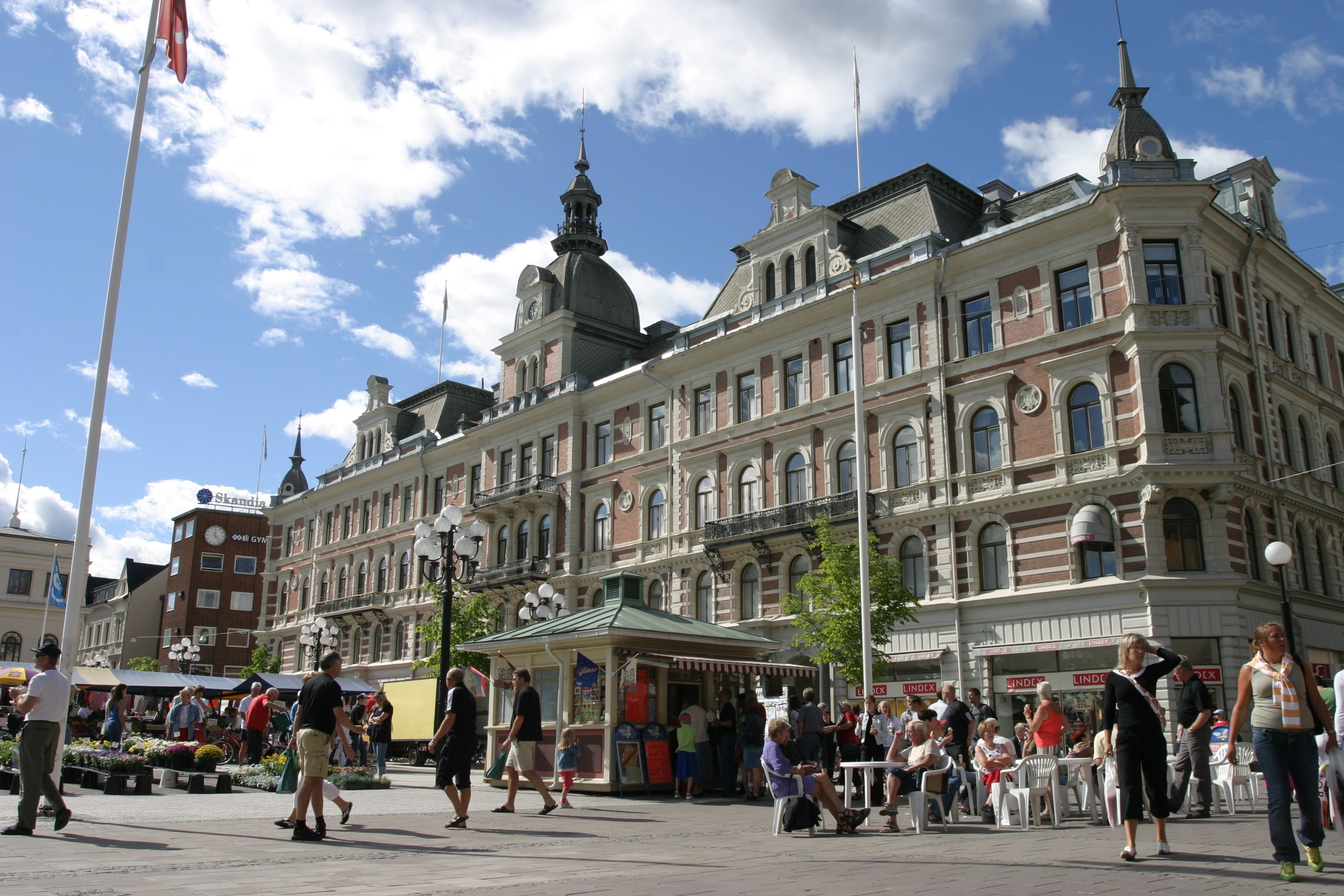 grand building on Storgatan