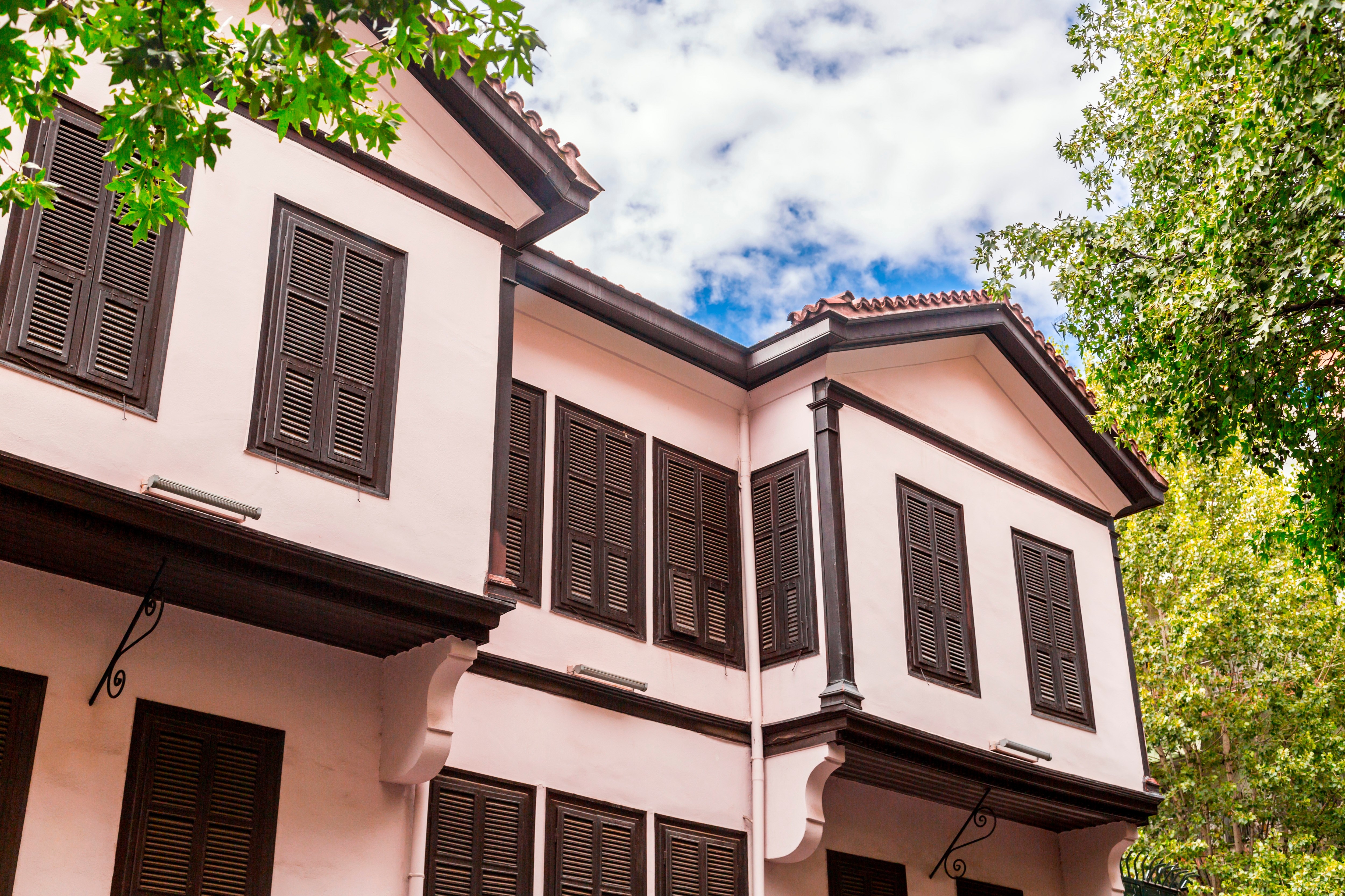 Exterior view of Ataturk Residence where Mustafa Kemal Ataturk, founder of Turkish Republic was born.