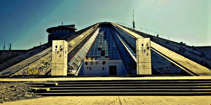 Pyramid of Tirana in the center of Tirana