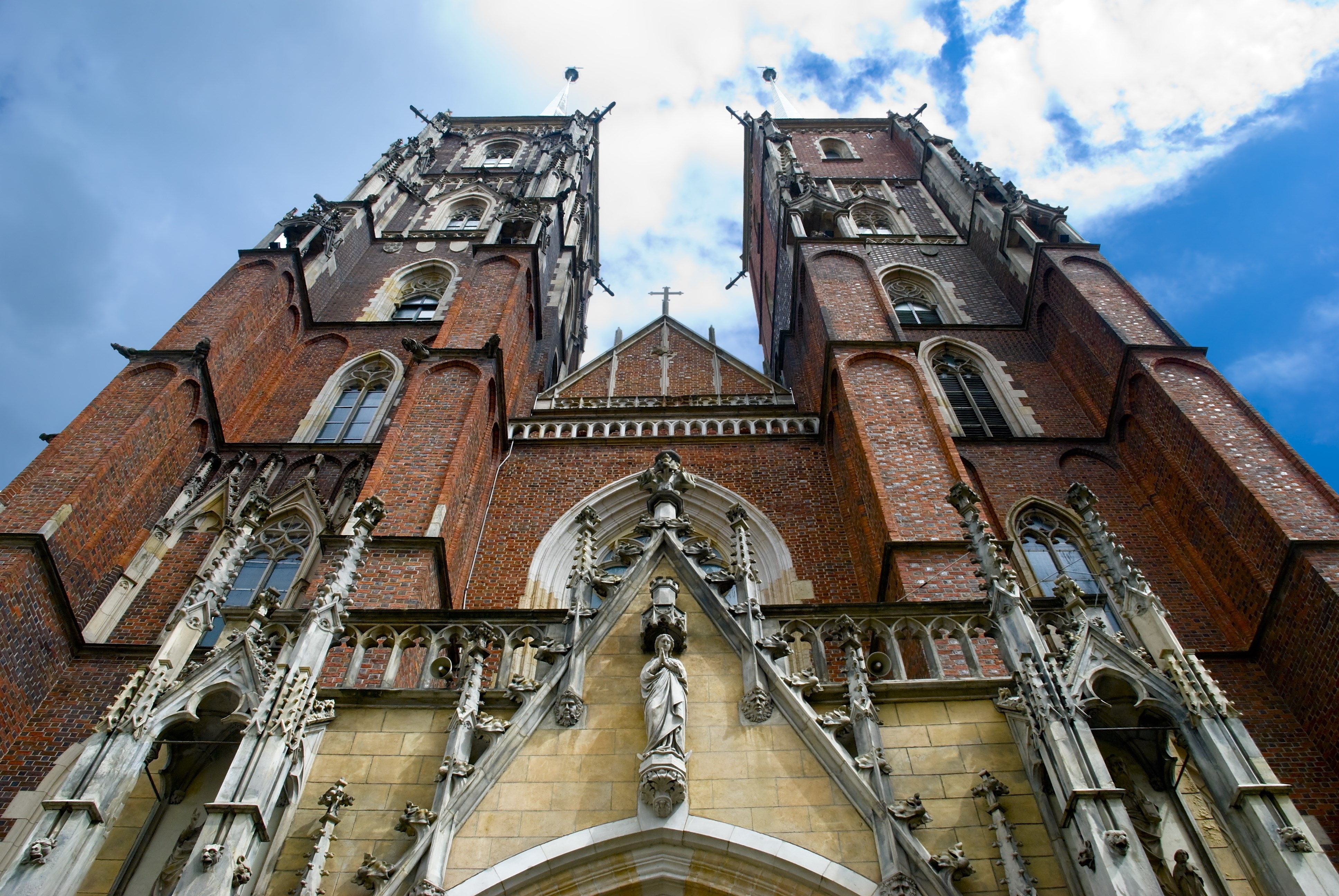 Wroclaw Poland View to the Cathedral of St. John Baptist in Wroclaw. Island Tumski.