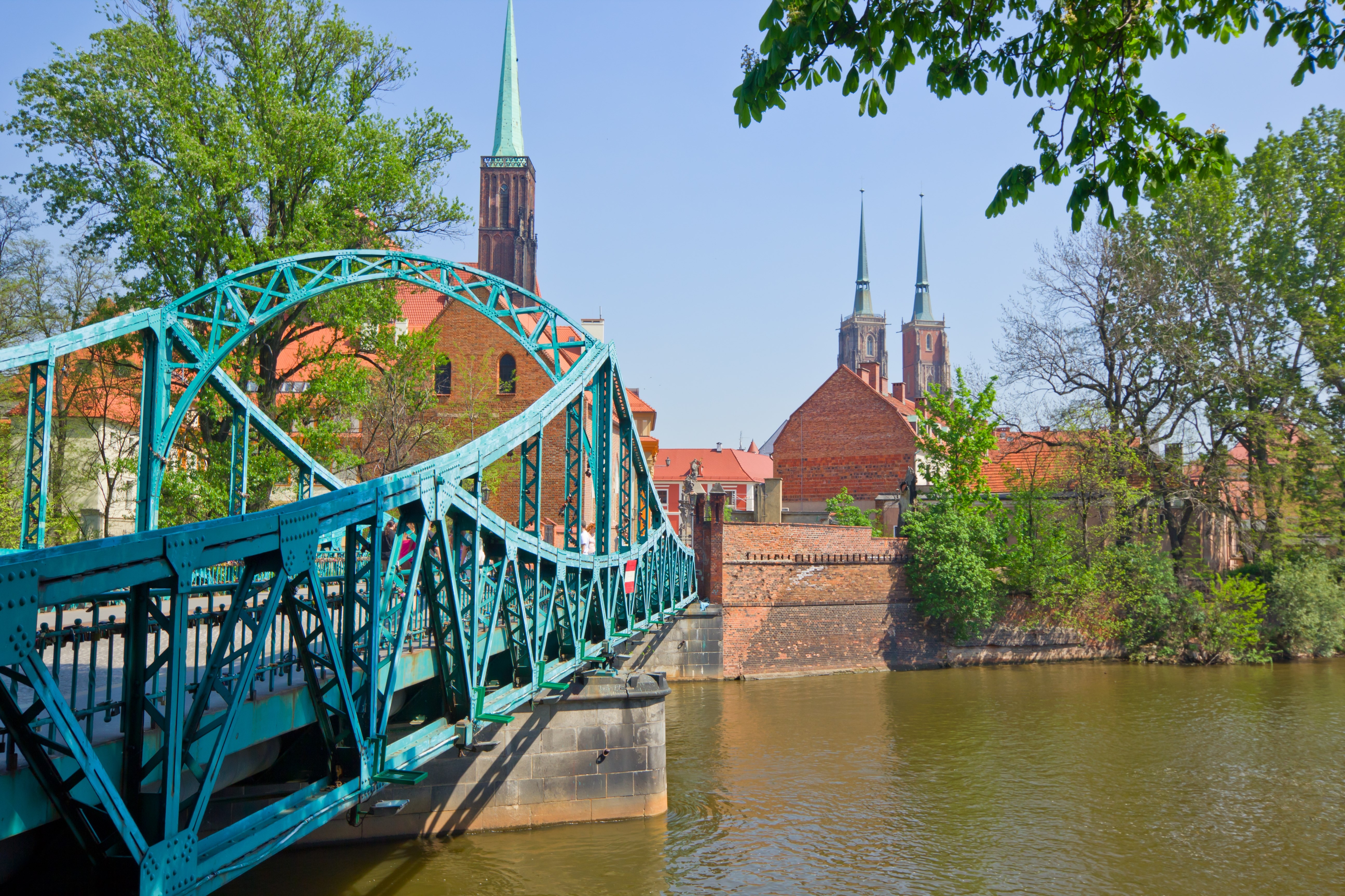 old town of Wroclaw - bridge to island Tumski, Poland