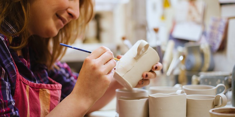 Making pottery