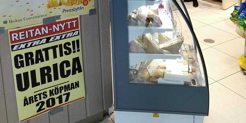 En löpsedel utanför Pressbyrån En löpsedel utanför Pressbyrån