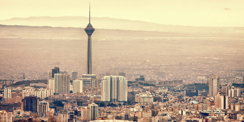 Vy över Tehran Vy över Tehran