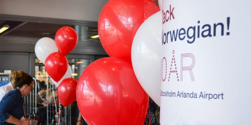 Norwegian firar tio år på Arlanda Norwegian firar tio år på Arlanda