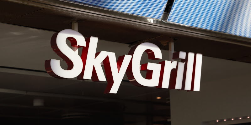 Sky Grill skylt Sky Grill skylt