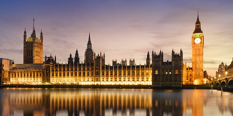 London på kvällen: parlamentet och Big Ben London på kvällen: parlamentet och Big Ben