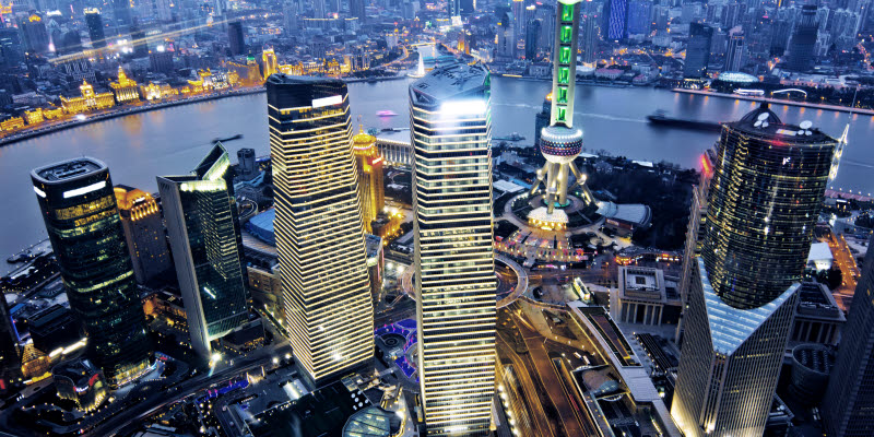 Skyskrapor i Shanghai. Skyskrapor i Shanghai.