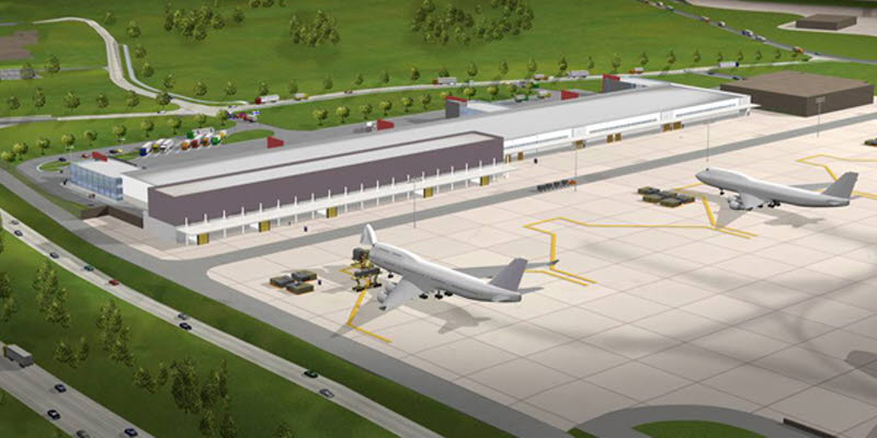 Visionsbild över Cargo City Arlanda Visionsbild över Cargo City Arlanda